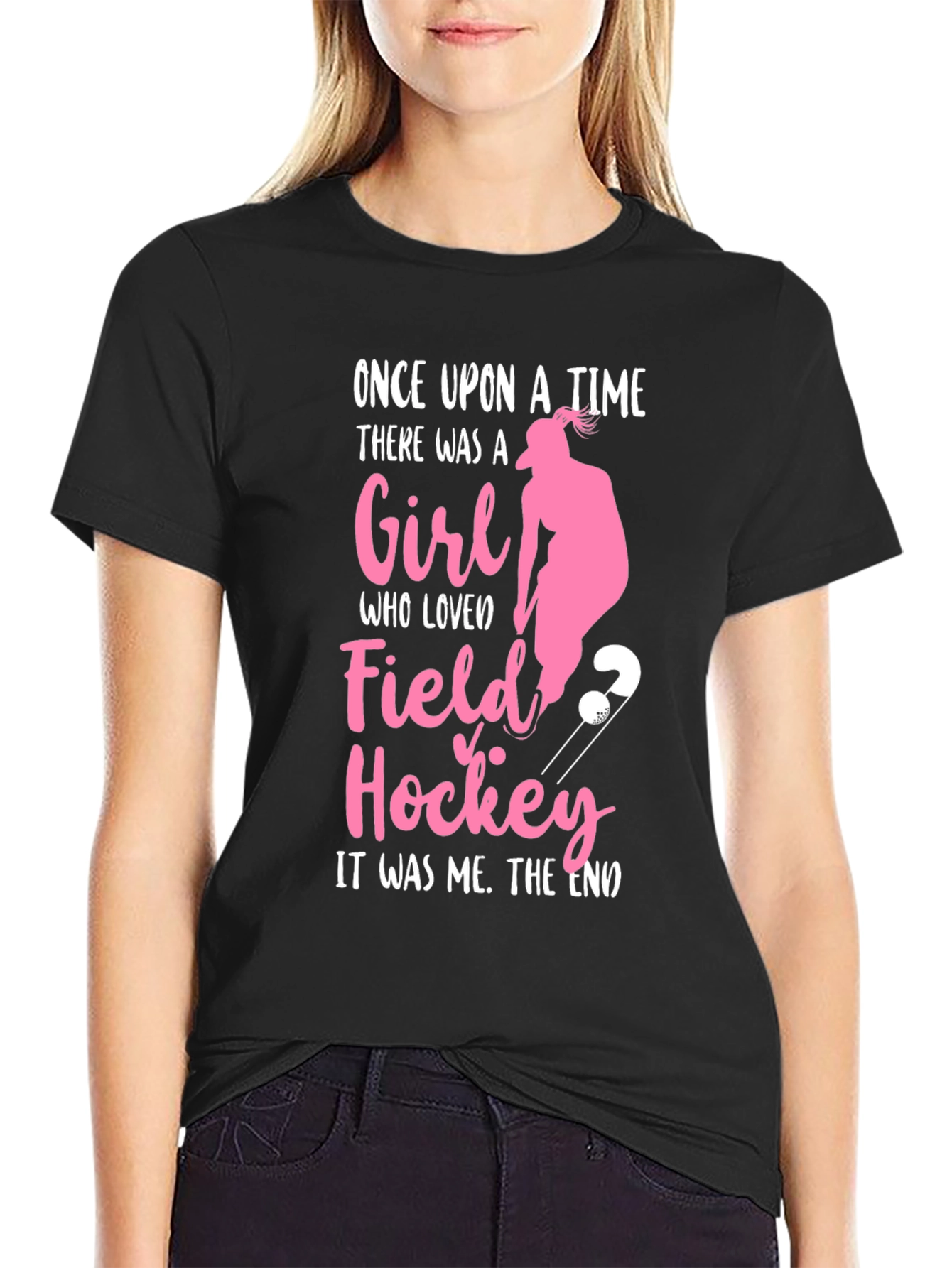 Black Field Hockey Girl's T-Shirt - Once Upon A Time Tee view 2