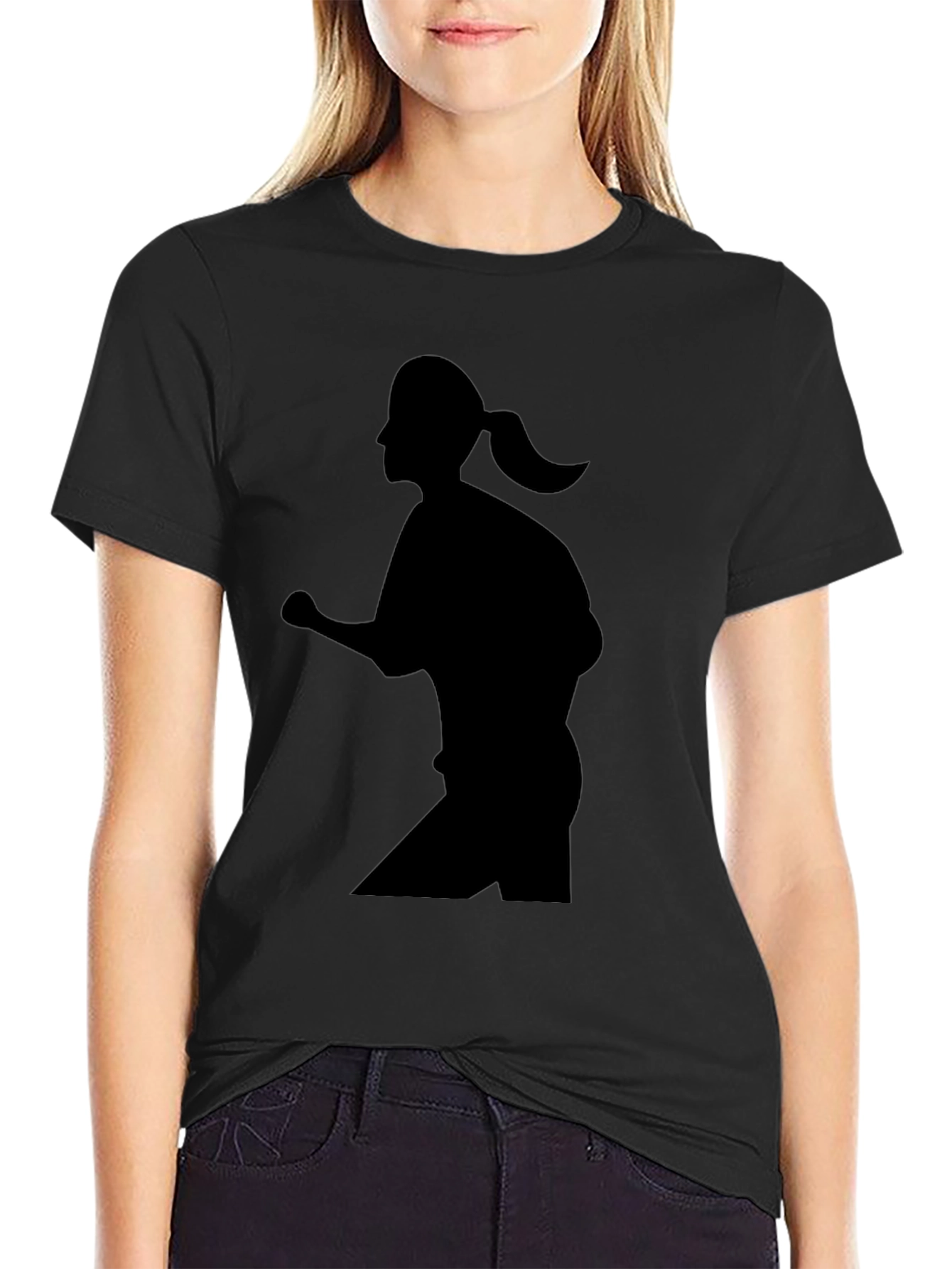 Black Silhouette Runner Black T-Shirt view 2