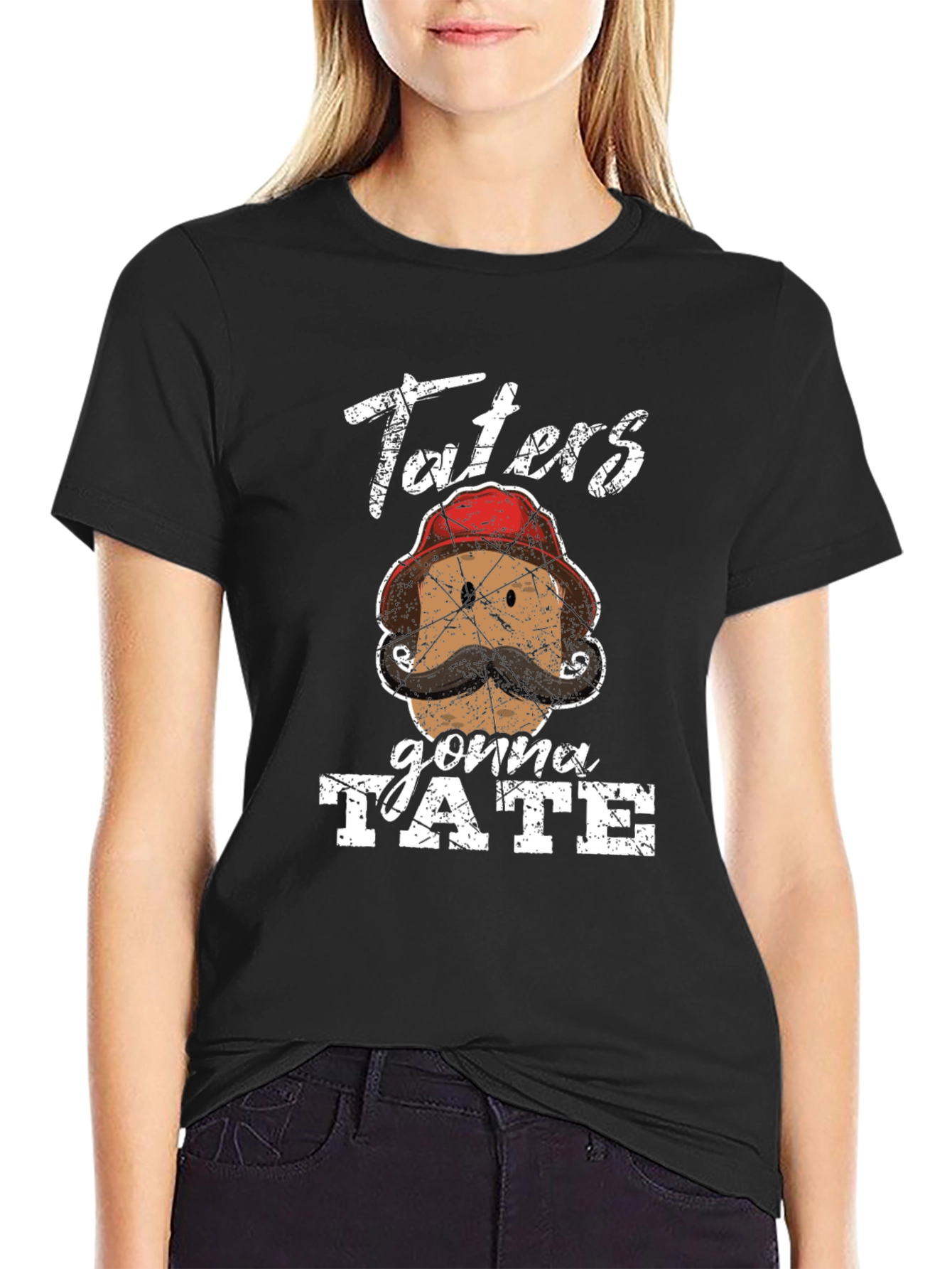 Black Taters Gonna Tate Graphic Tee view 2
