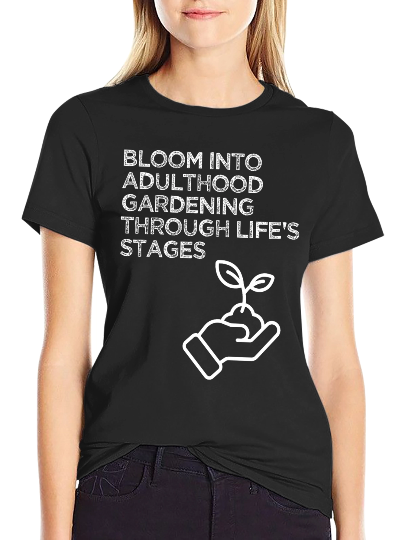 Black Bloom Into Gardening T-Shirt view 2