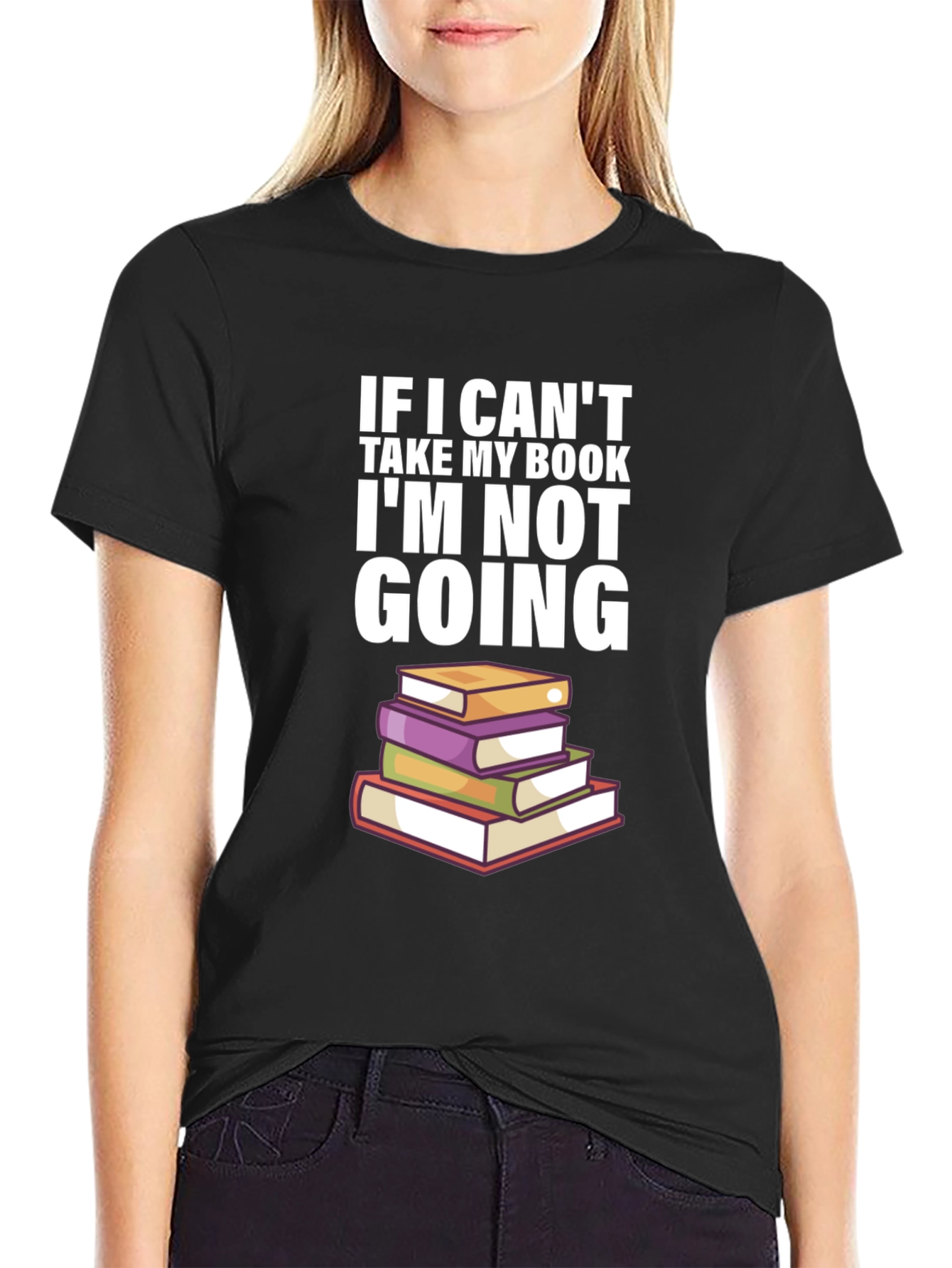 Black Book Lover T-Shirt - If I Can't Take My Book! view 2