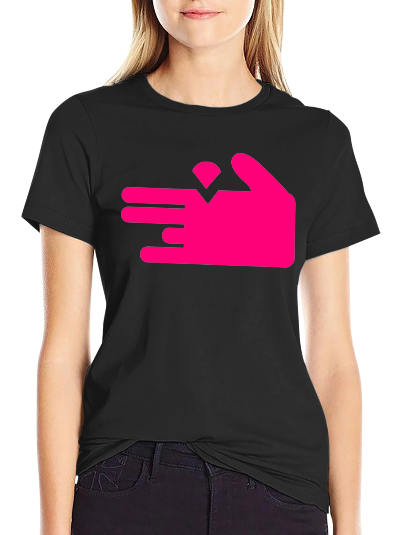 Abstract Hand Diamond Graphic Tee - Bold Design, Modern Style - 2