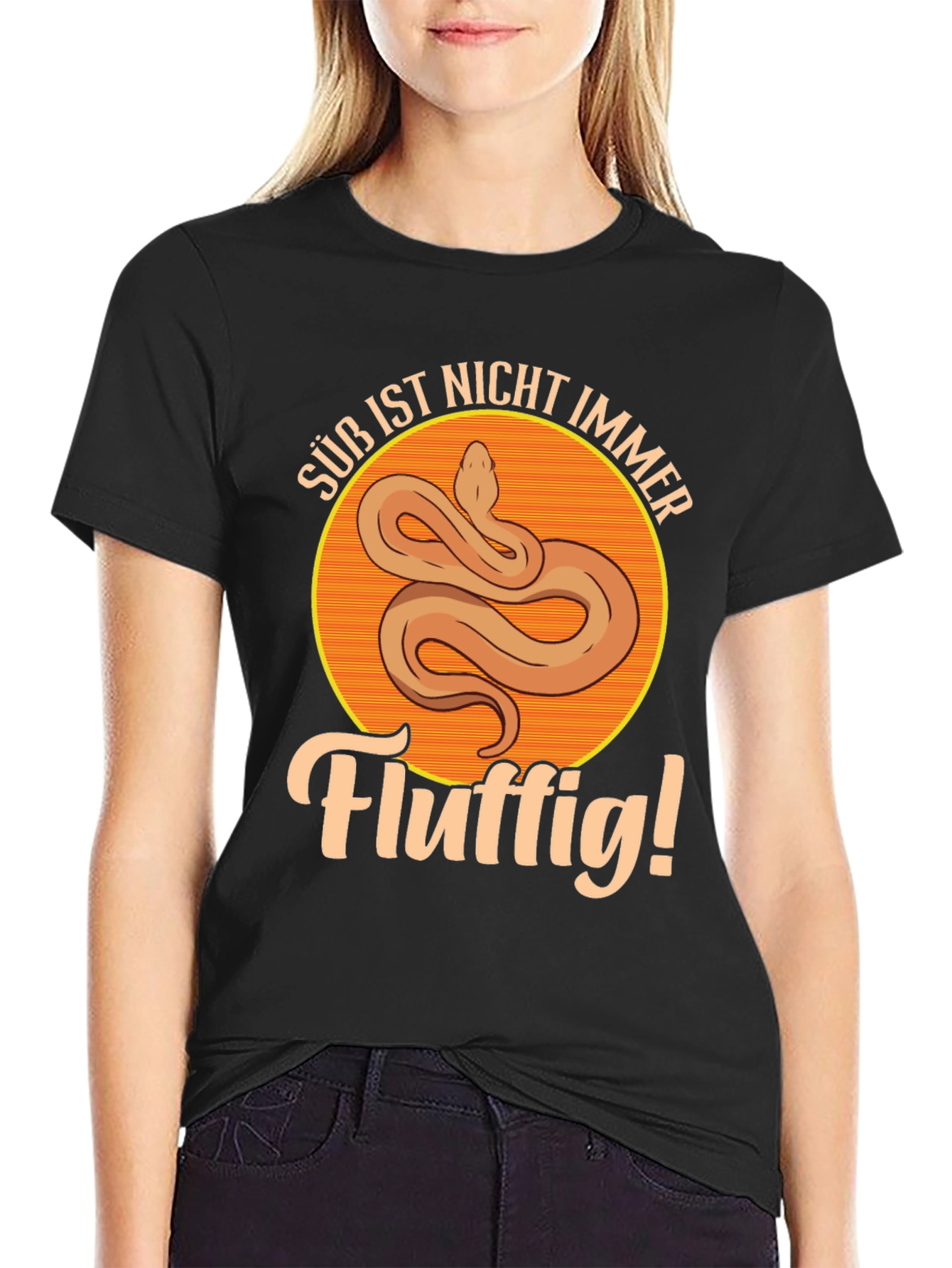 Black Cute But Deadly Snake T-Shirt view 2