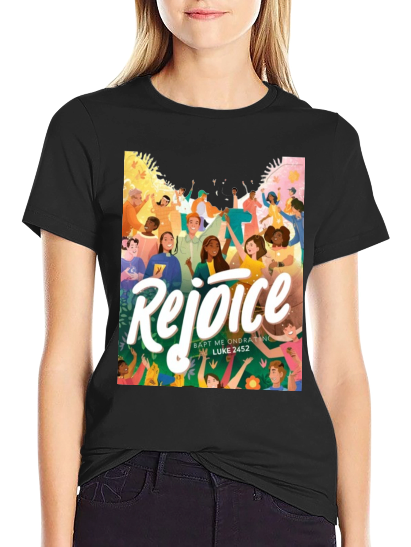 Rejoice Graphic Print T-Shirt - 2