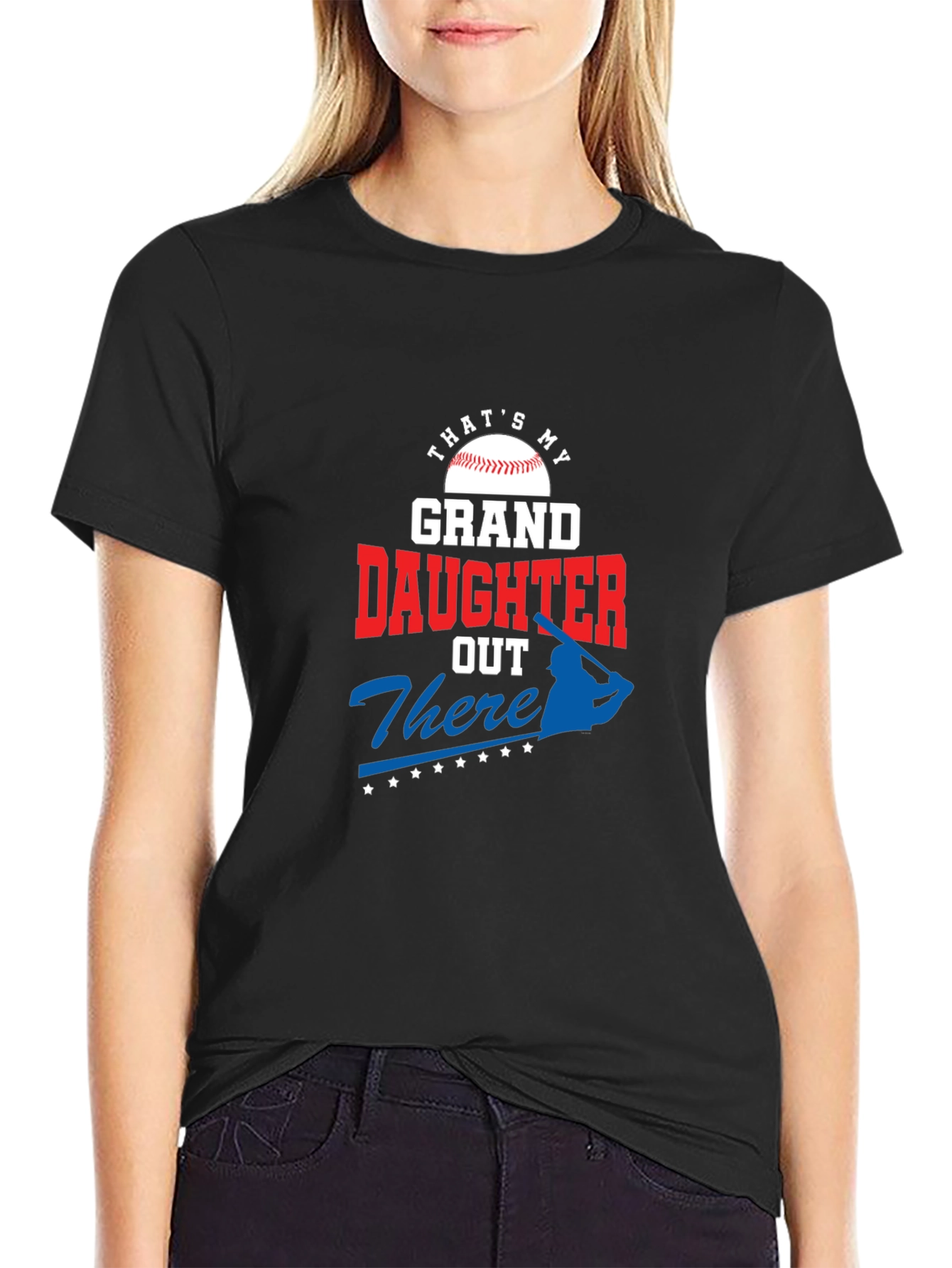 Black Granddaughter Baseball T-Shirt view 2