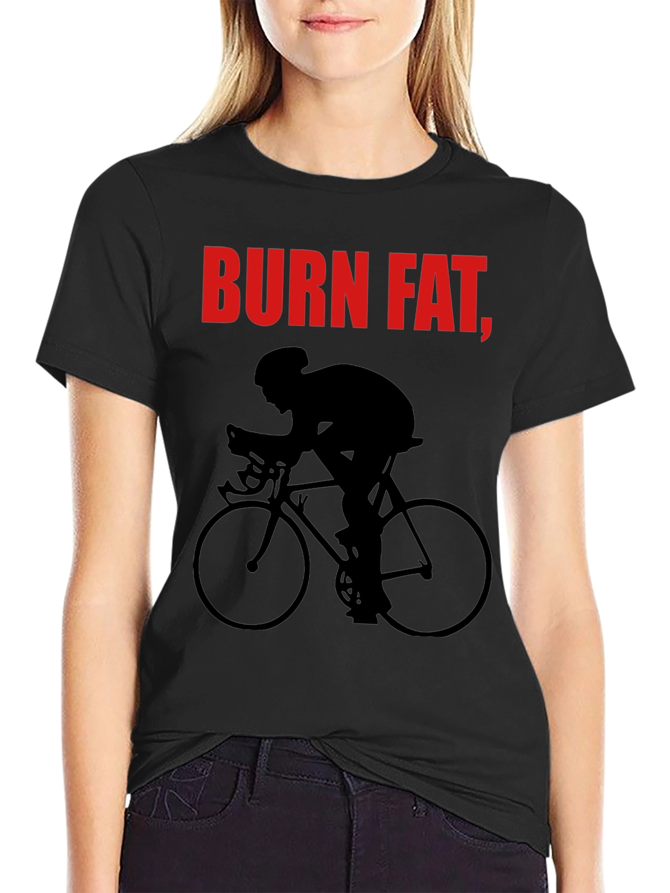 Black Burn Fat, Cycle T-Shirt - Black view 2