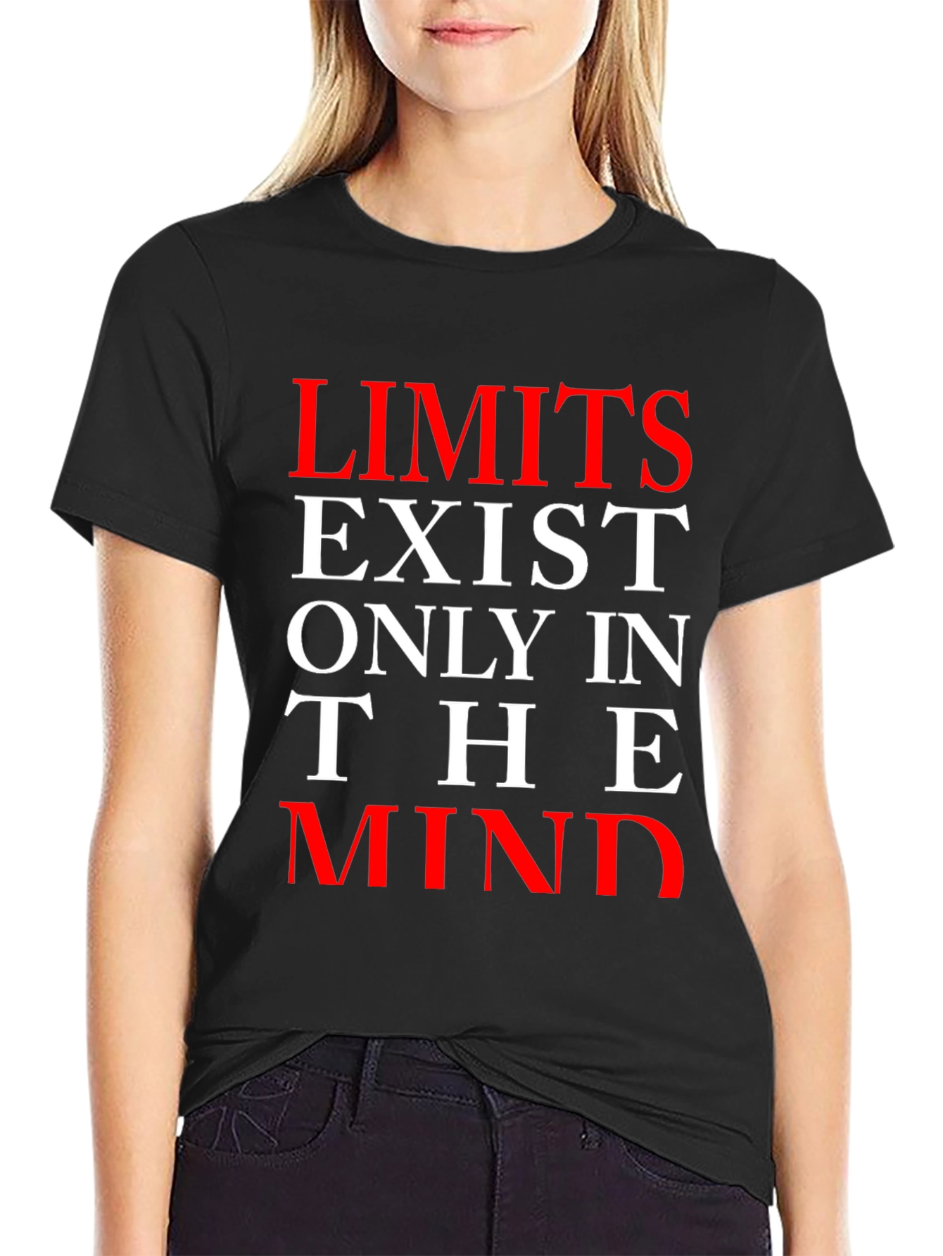 Black Limits Exist Only In The Mind Graphic T-Shirt view 2