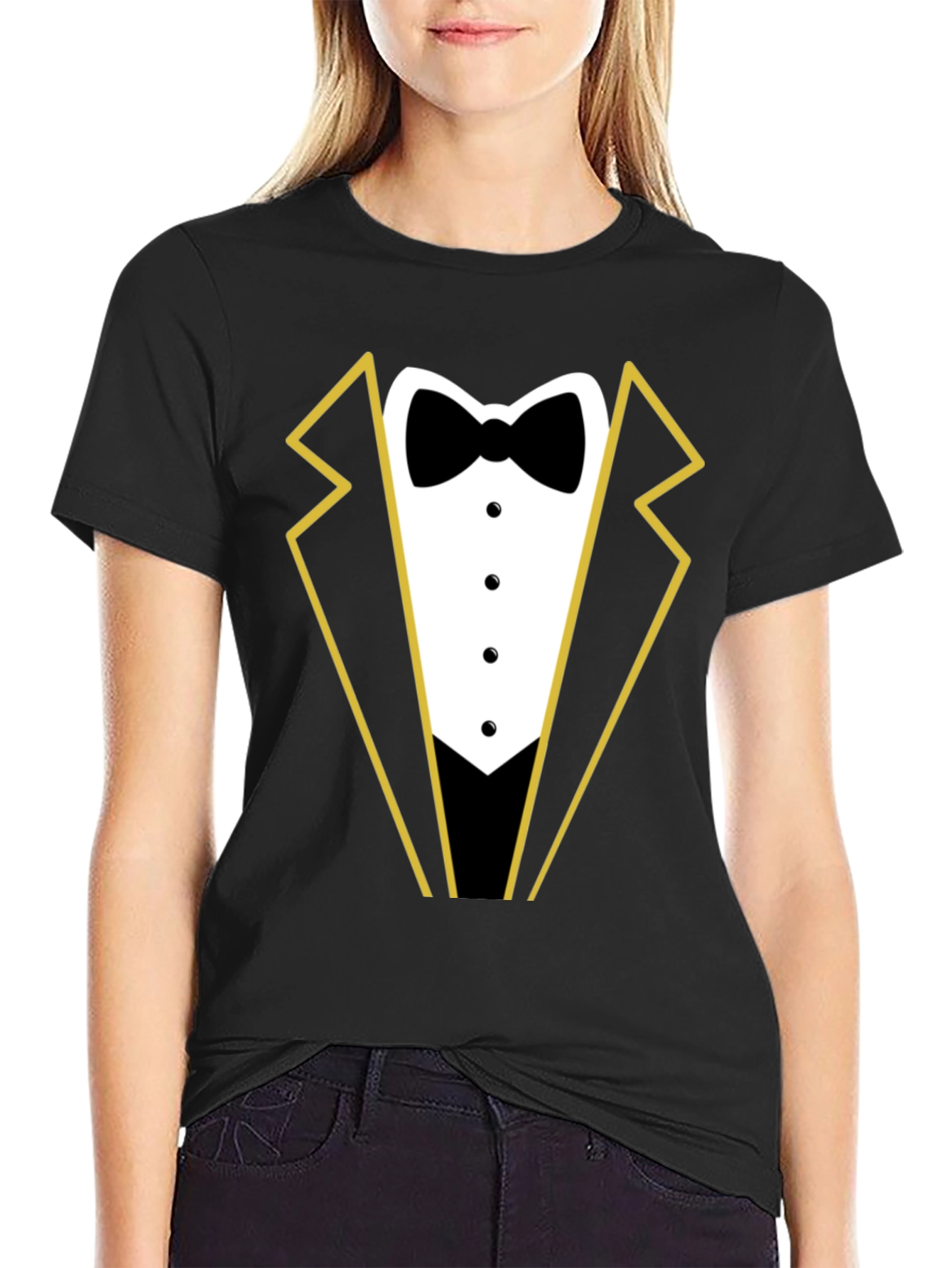 Black Tuxedo Graphic Tee - Formal Fun! view 2