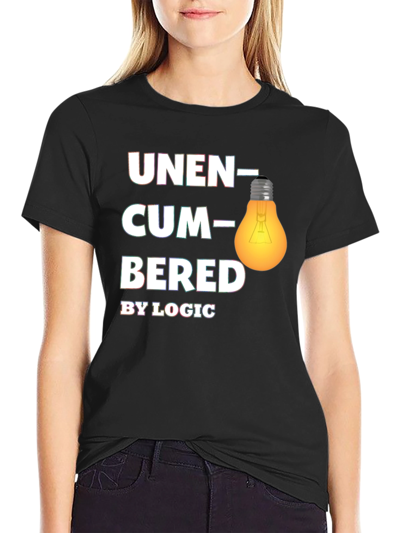 Black Unencumbered By Logic T-Shirt view 2