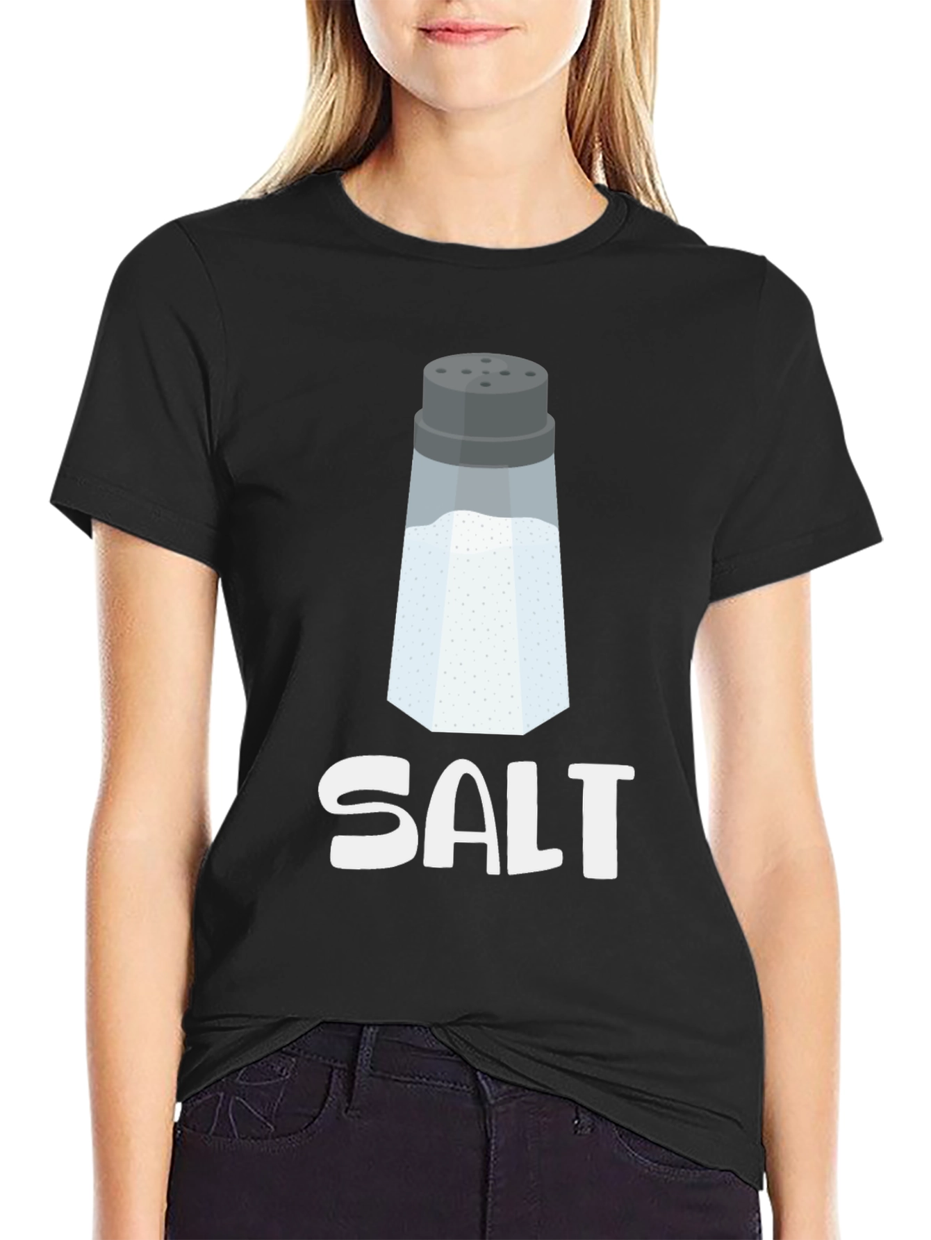 Black Novelty Salt Shaker Graphic Tee - Black view 2
