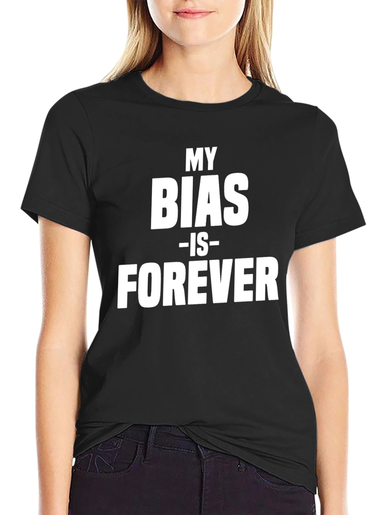 Black My Bias is Forever Graphic Tee view 2