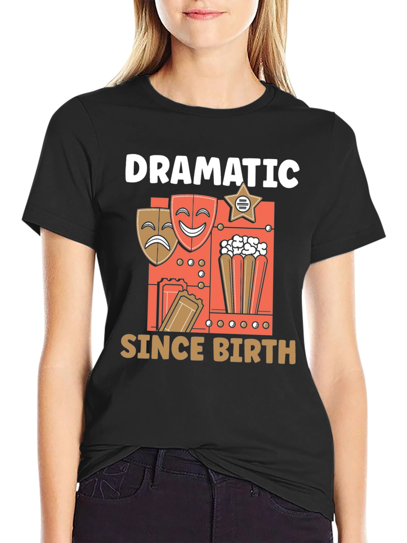 Black Dramatic Since Birth T-Shirt view 2