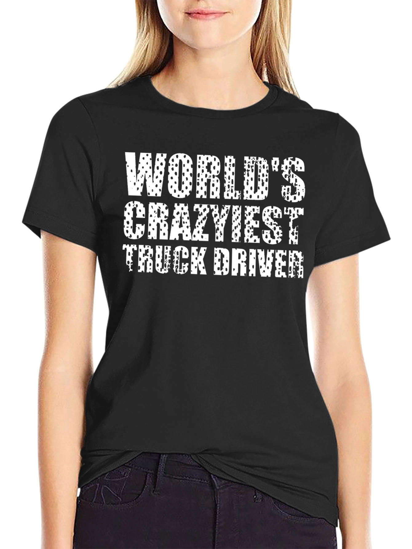 Black World's Craziest Truck Driver T-Shirt view 2