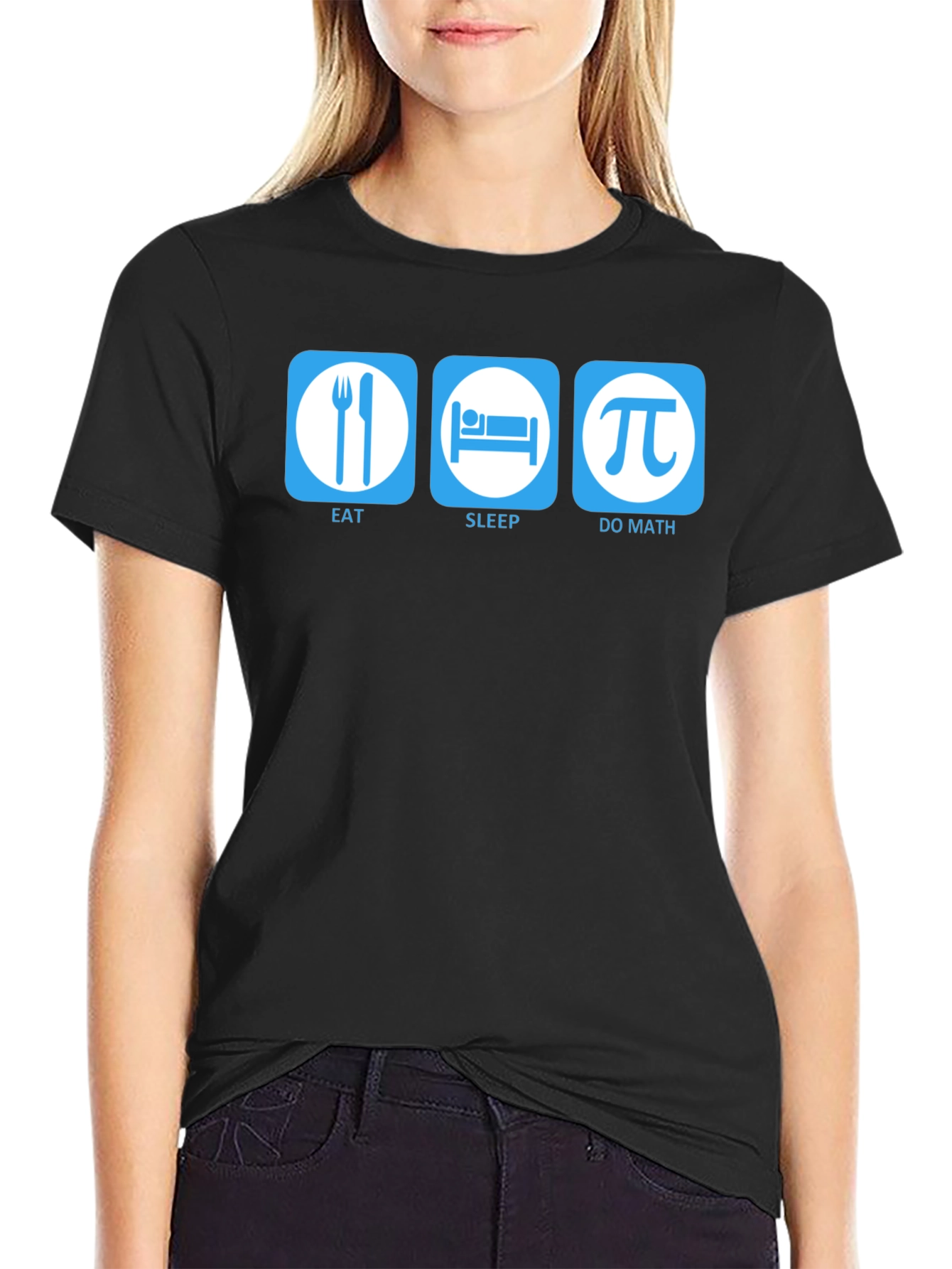 Black Eat Sleep Do Math T-Shirt - Funny Math Lover Tee view 2