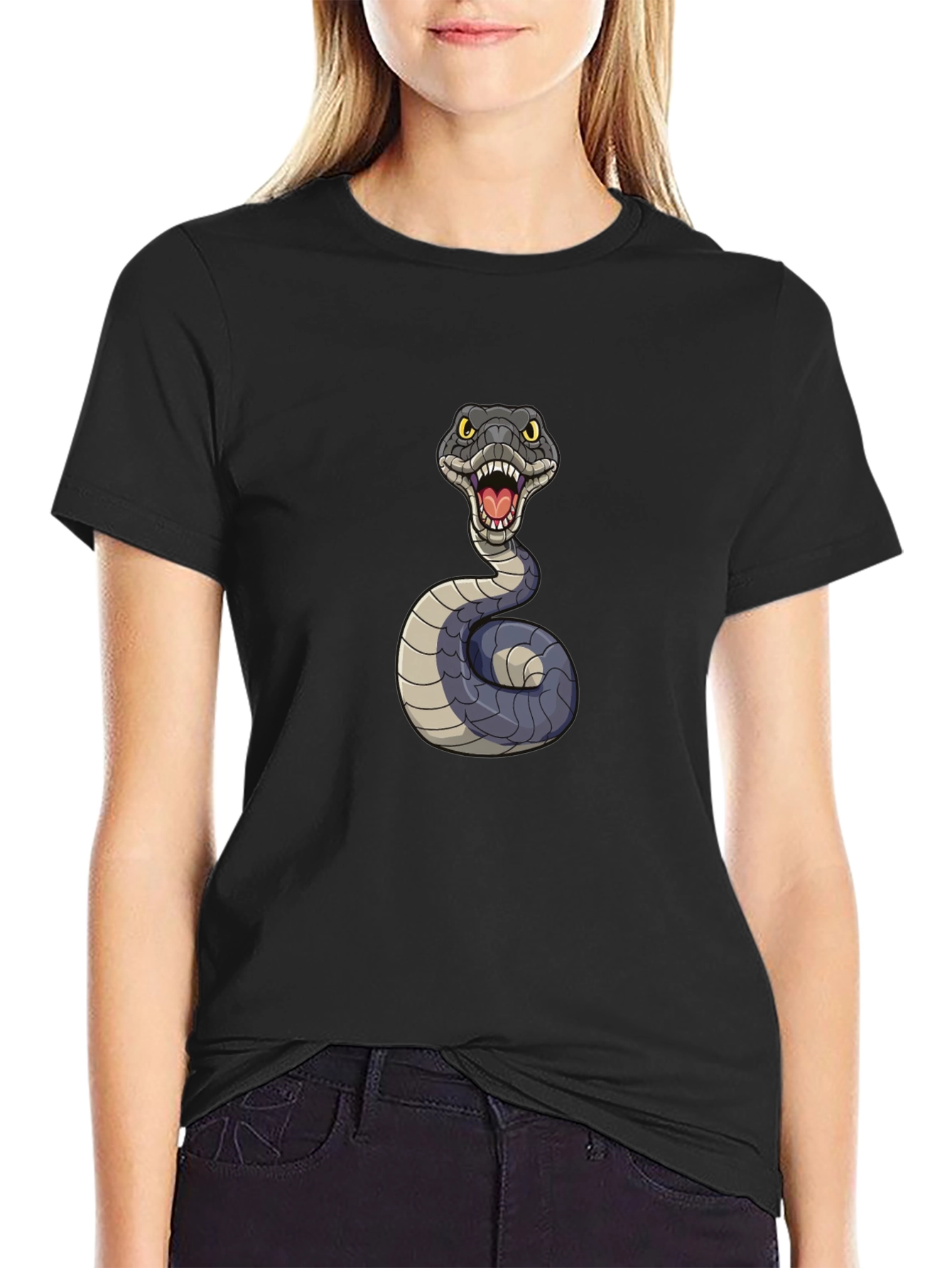 Black Snake Graphic Tee - Men's Black T-Shirt view 2