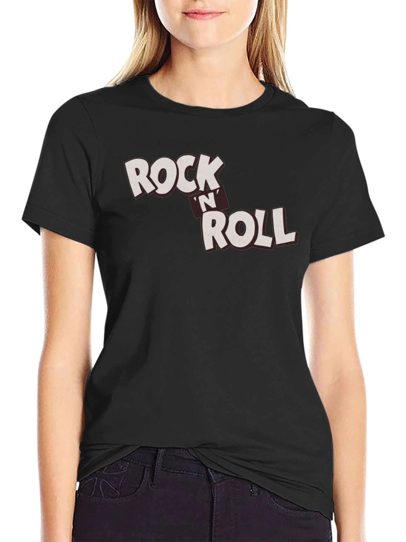 Black Rock 'n' Roll Graphic Black T-Shirt view 2