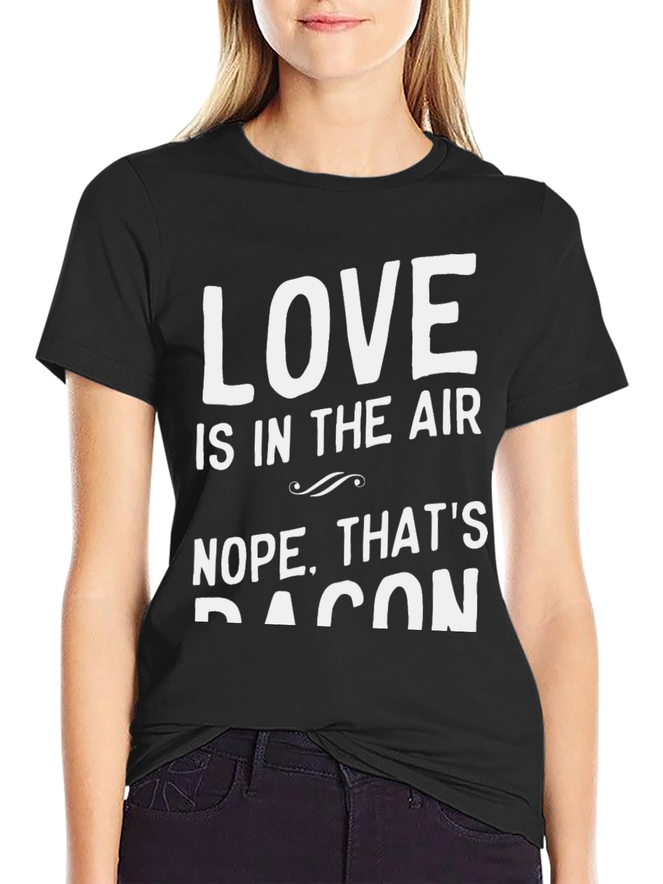 Black Love is in the Air? Bacon T-Shirt view 2