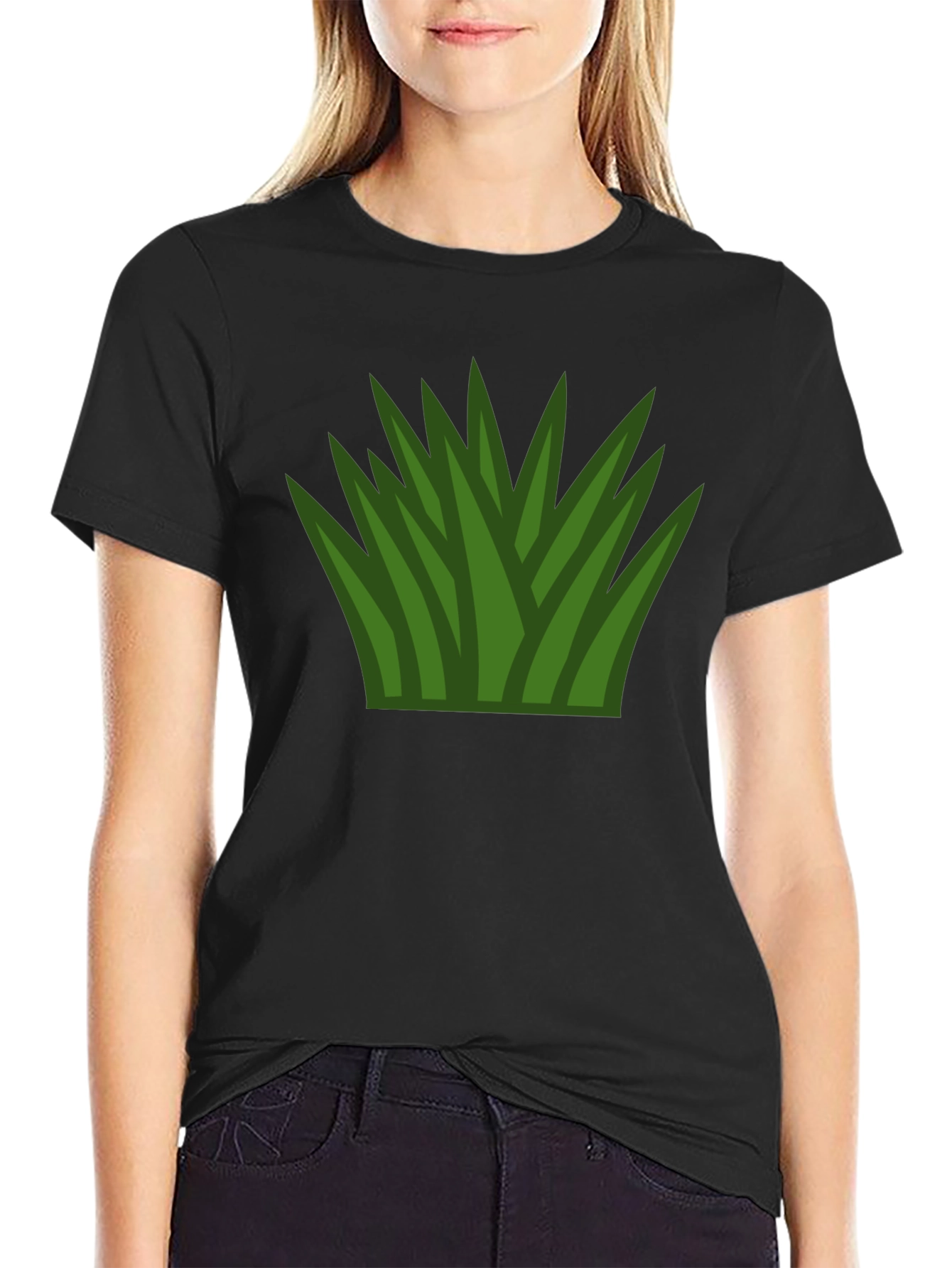 Black Grass Graphic Black T-Shirt view 2