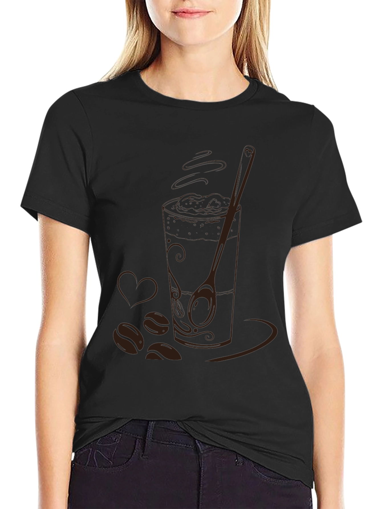 Black Coffee Lover's Graphic Tee - Black view 2