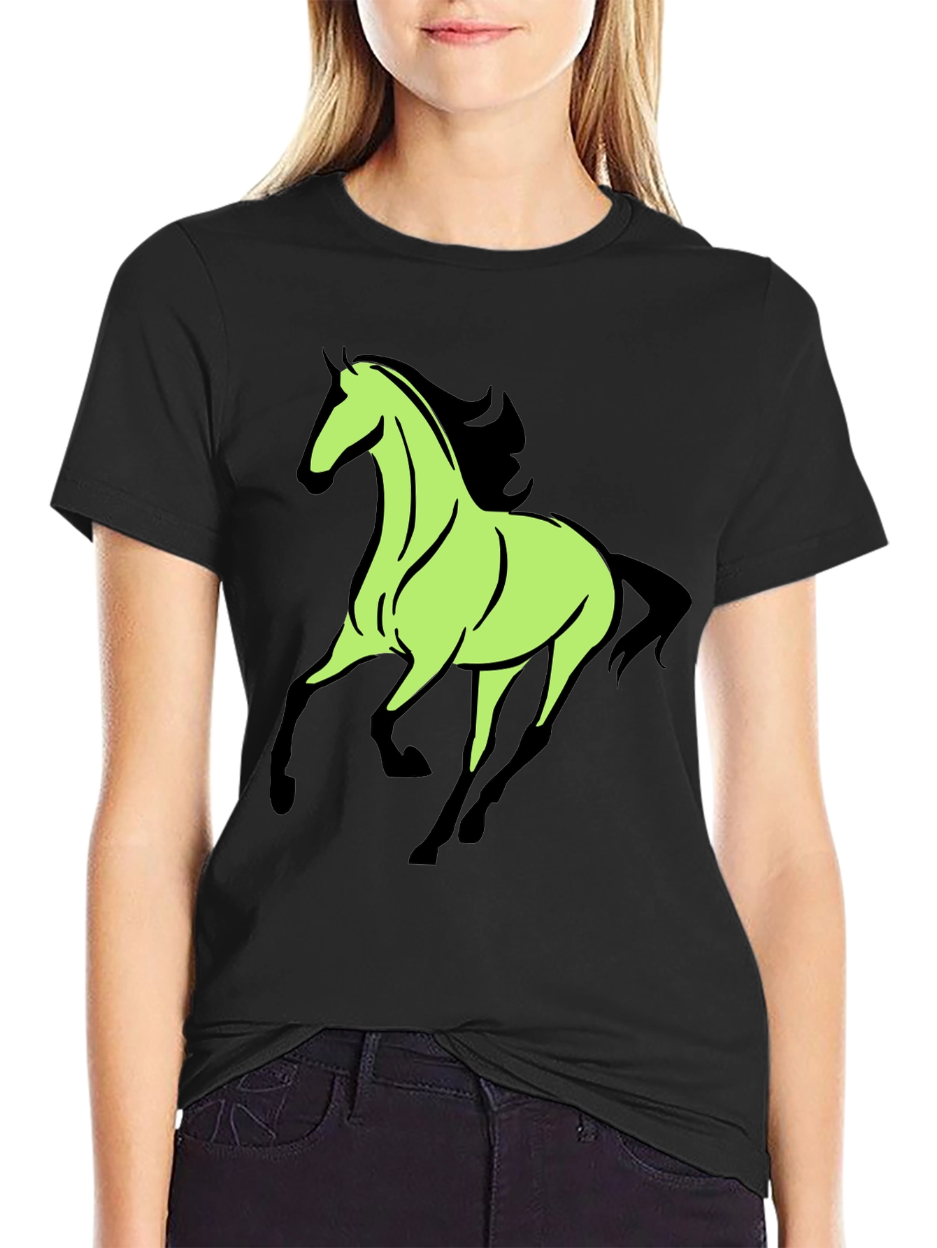 Black Horse Graphic Tee - Black view 2
