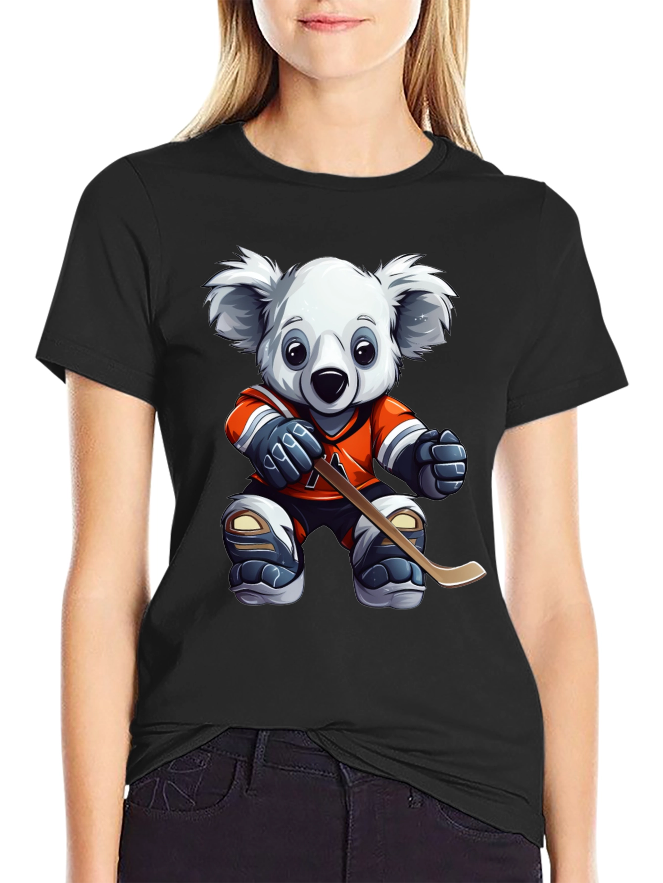 Koala Hockey Player Graphic Tee - Black - 2