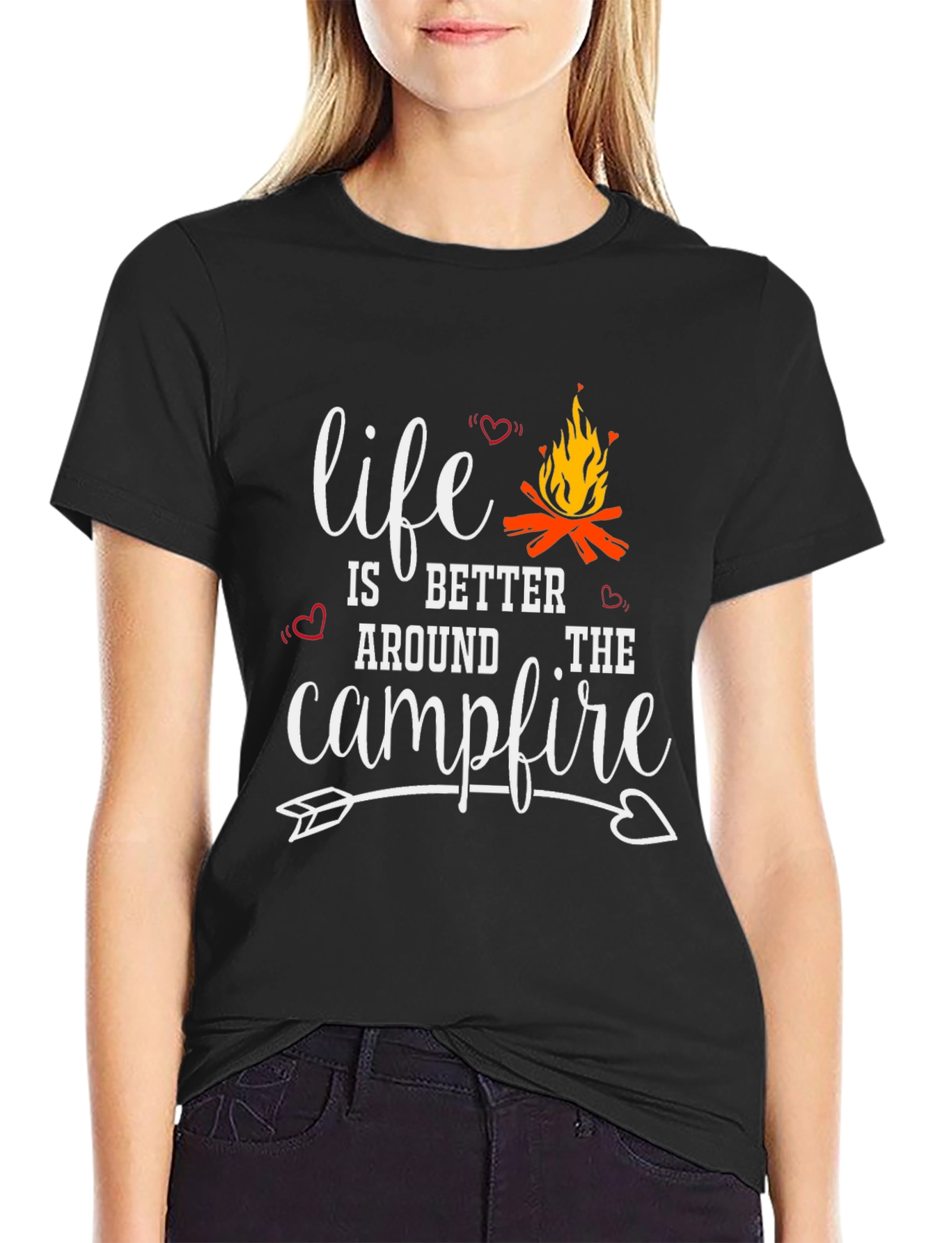 Black Life is Better Around the Campfire Graphic Tee view 2