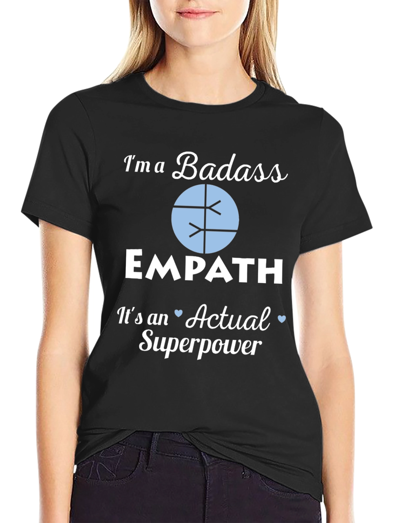 Black Badass Empath Superpower T-Shirt - Unisex view 2