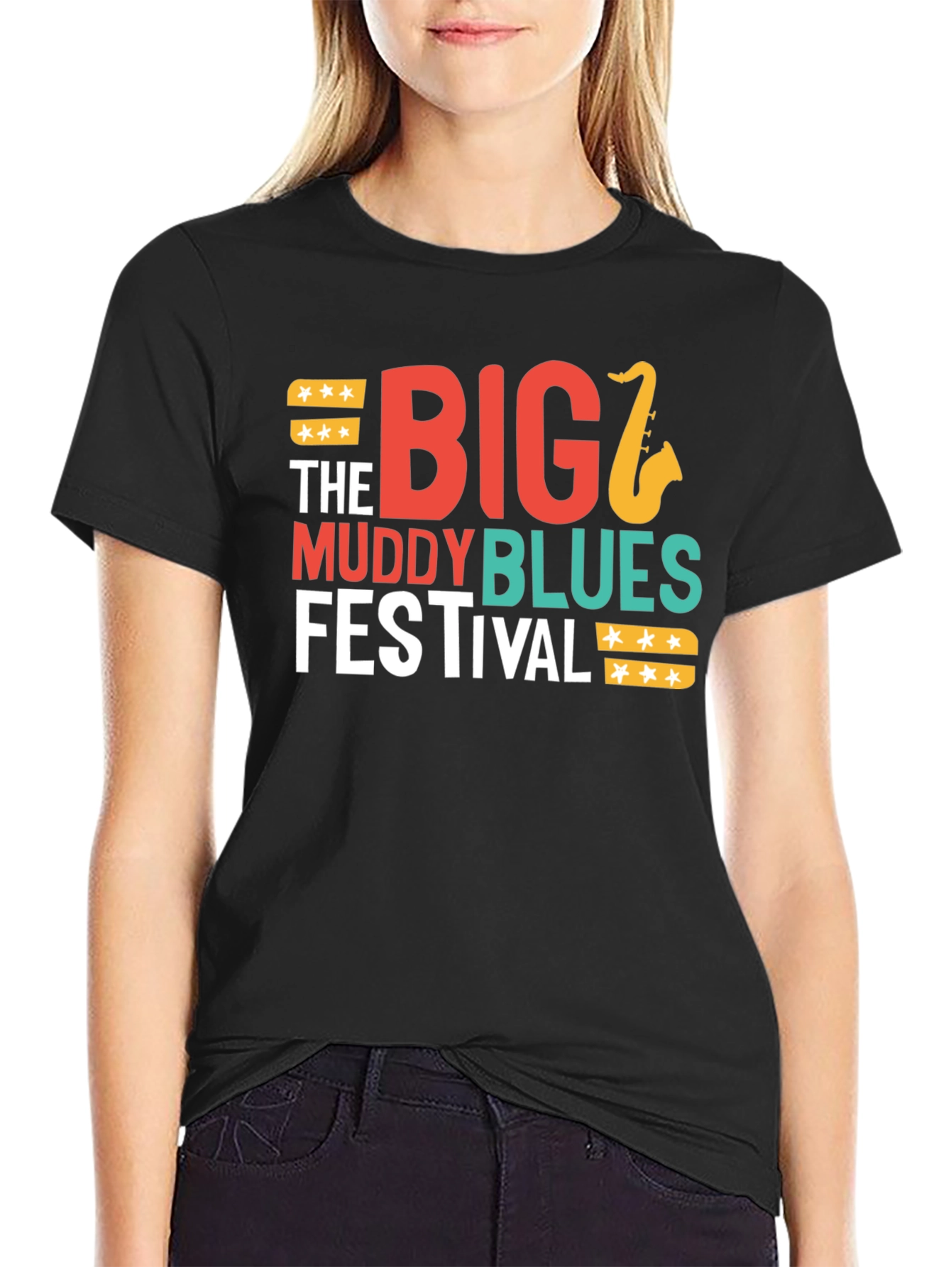 Black Big Muddy Blues Festival Graphic Tee view 2