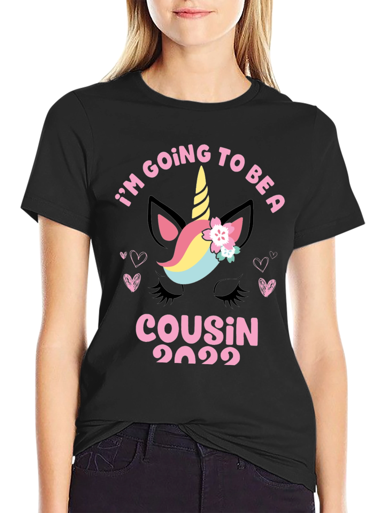 Black I'm Going to Be a Cousin 2022 T-Shirt view 2