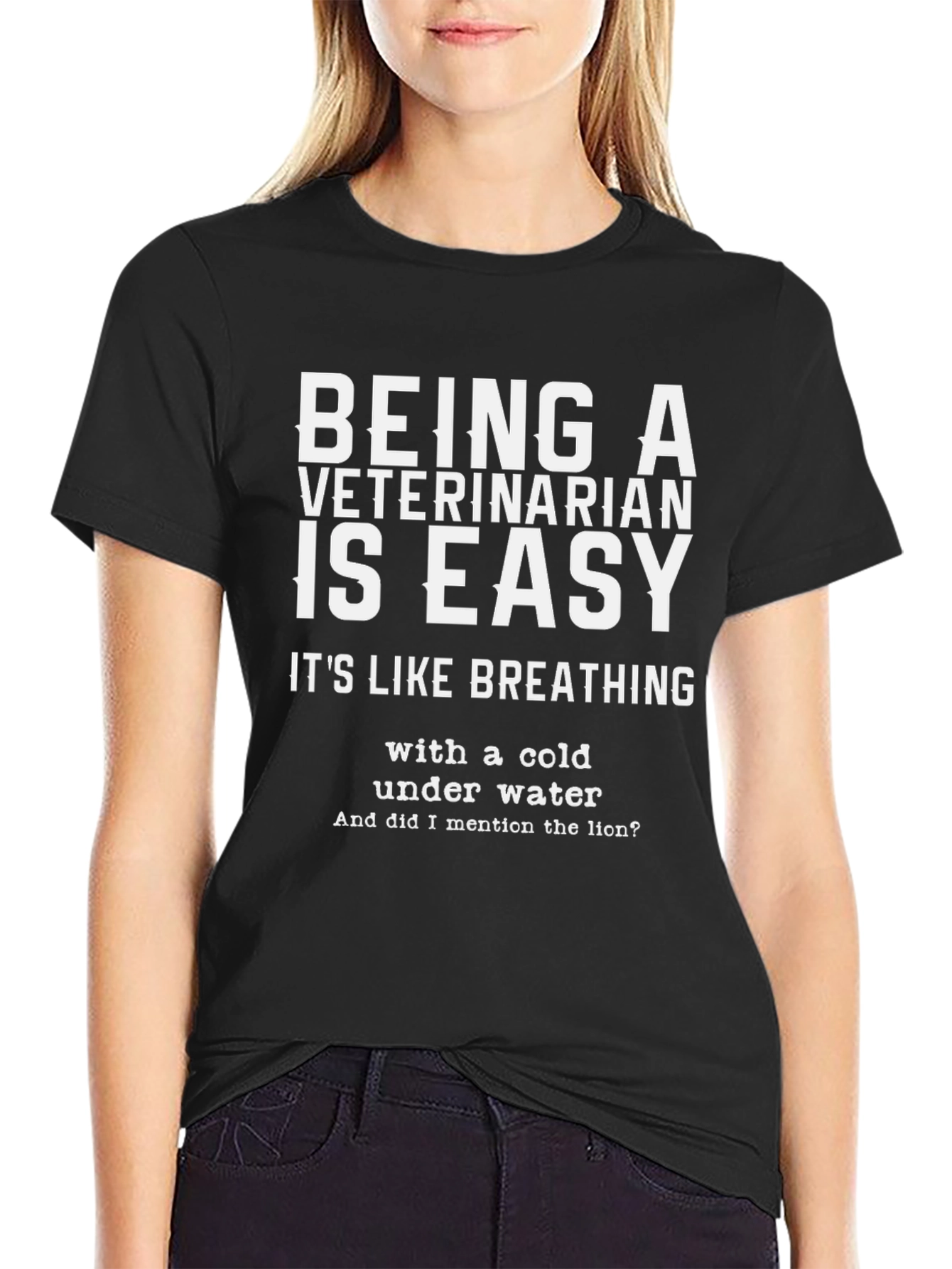 Black Veterinarian Humor T-Shirt view 2