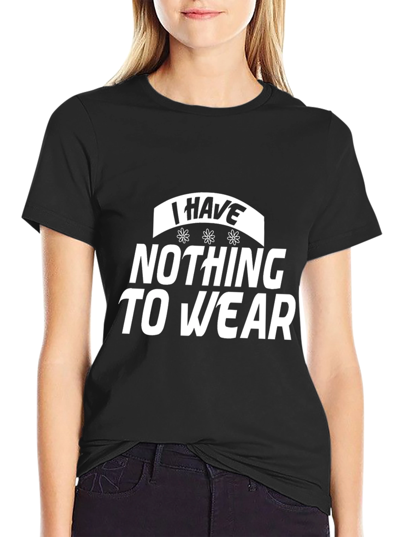 Black I Have Nothing To Wear Graphic Tee view 2