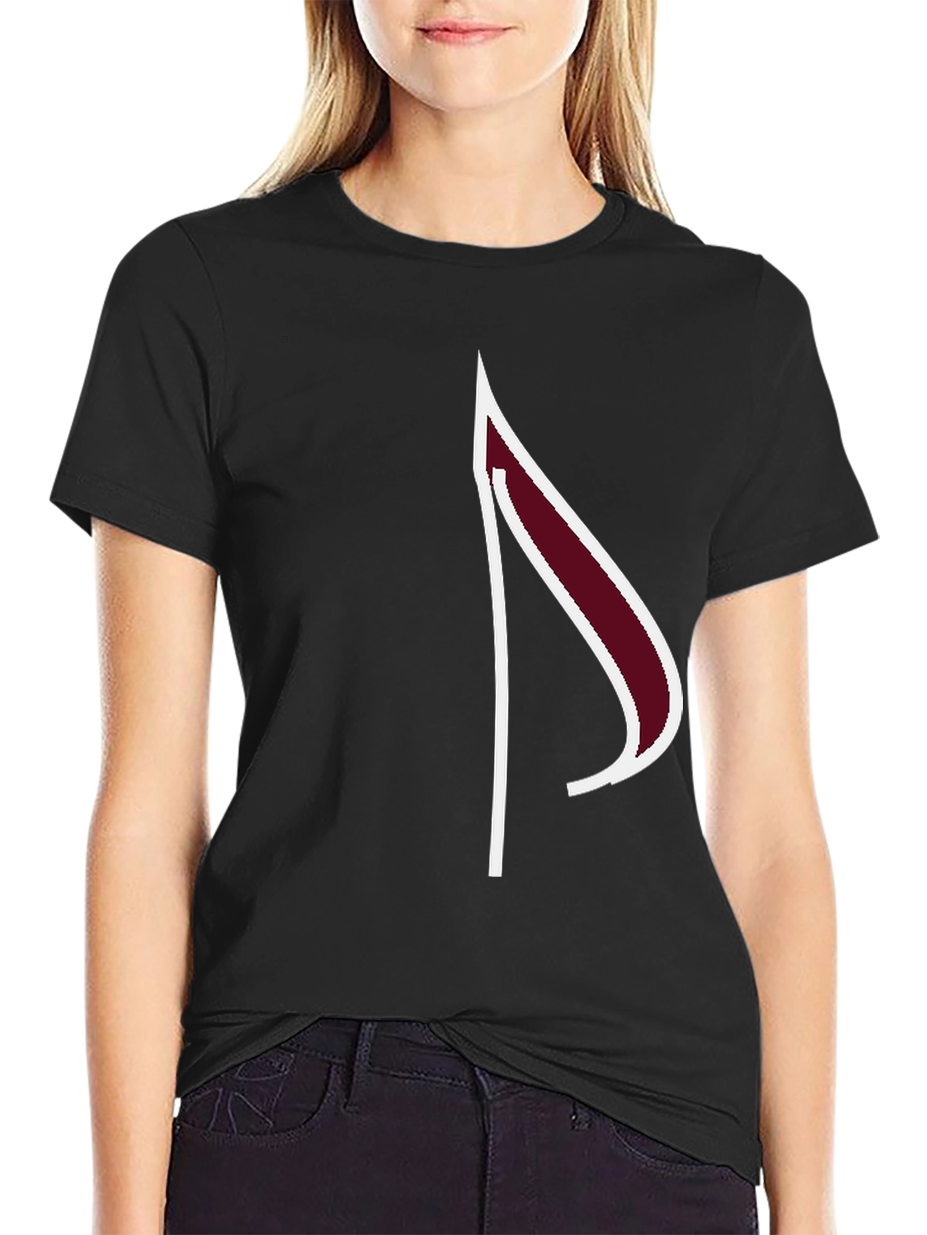 Black Stylish Black T-Shirt with Unique Graphic Design view 2