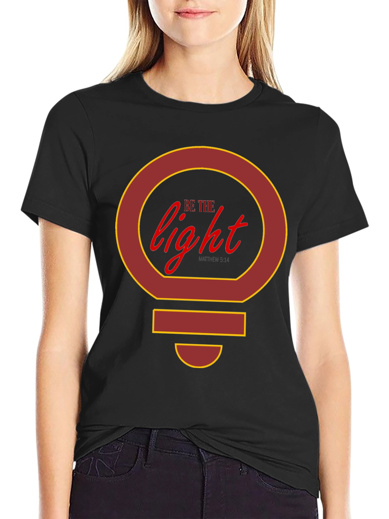 Black Be The Light T-Shirt - Graphic Tee view 2