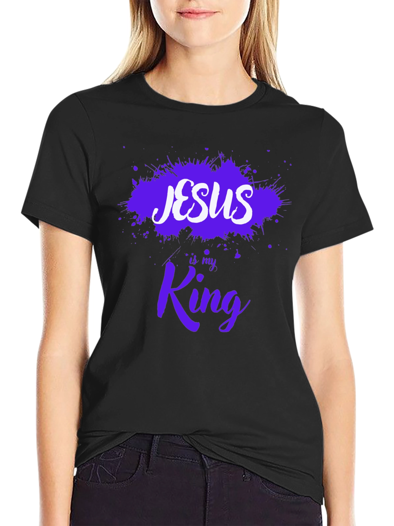 Black Jesus is my King T-Shirt view 2