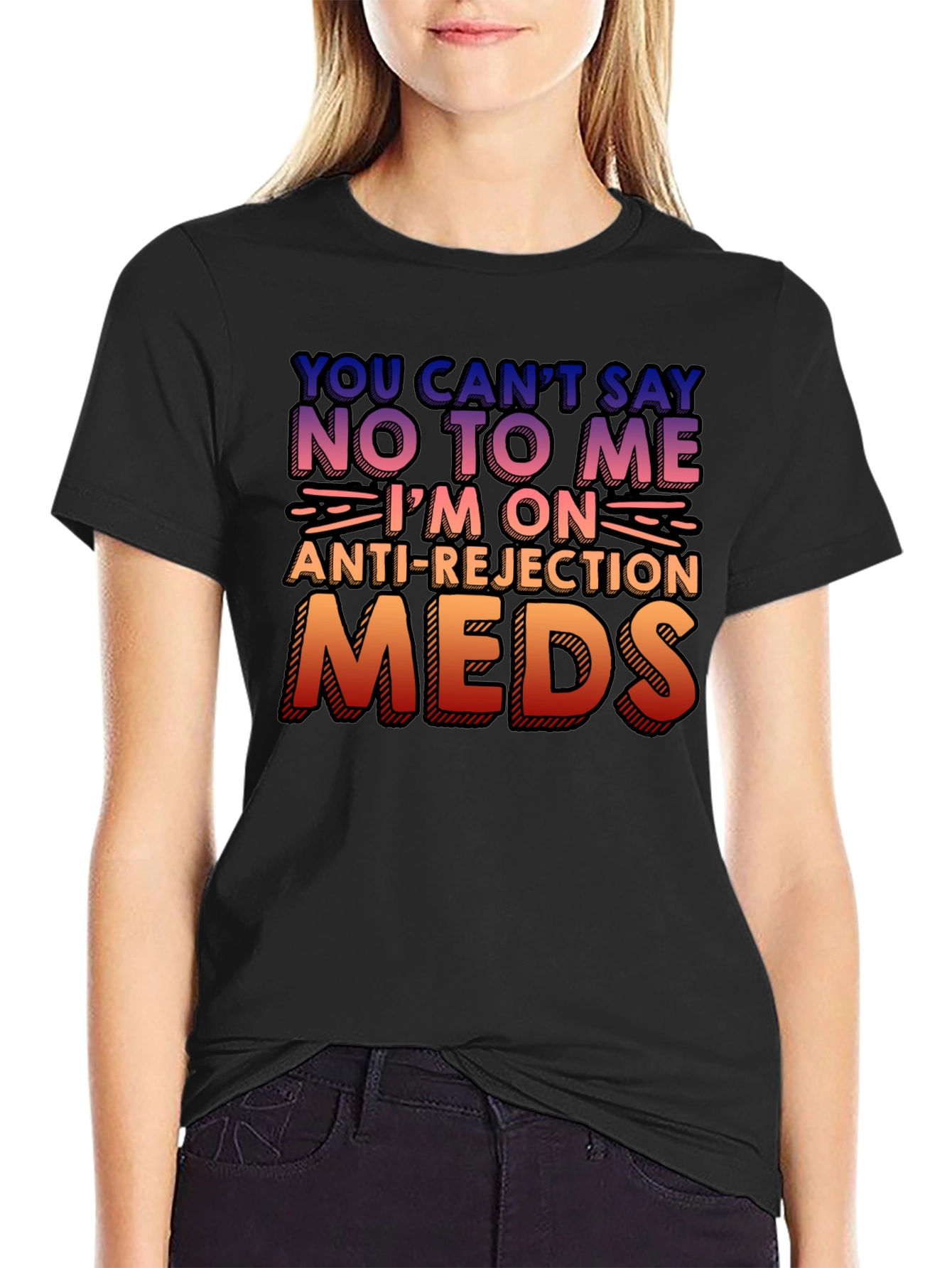Black Anti-Rejection Meds Graphic Tee view 2
