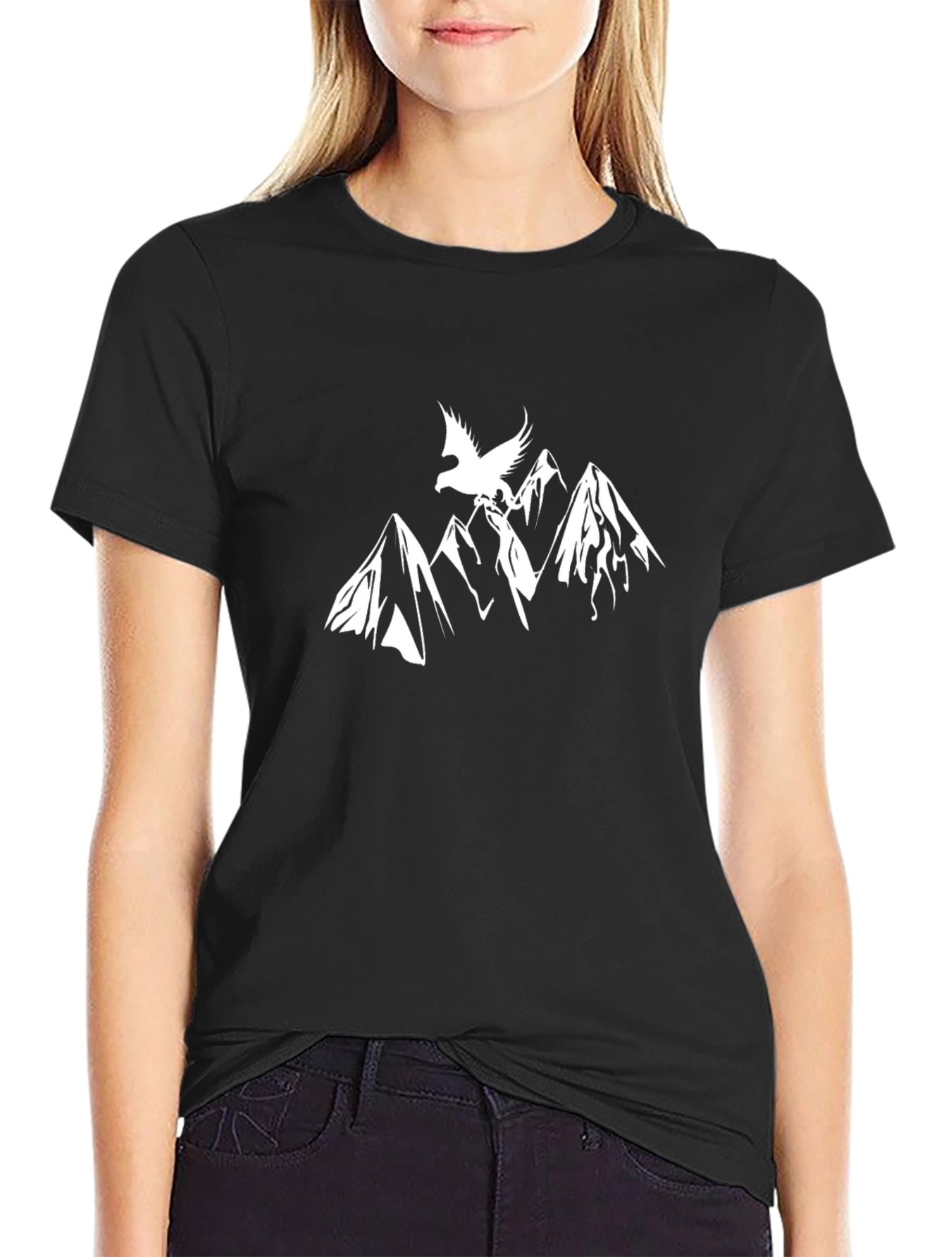 Black Men's Black Eagle Mountain Graphic Tee view 2