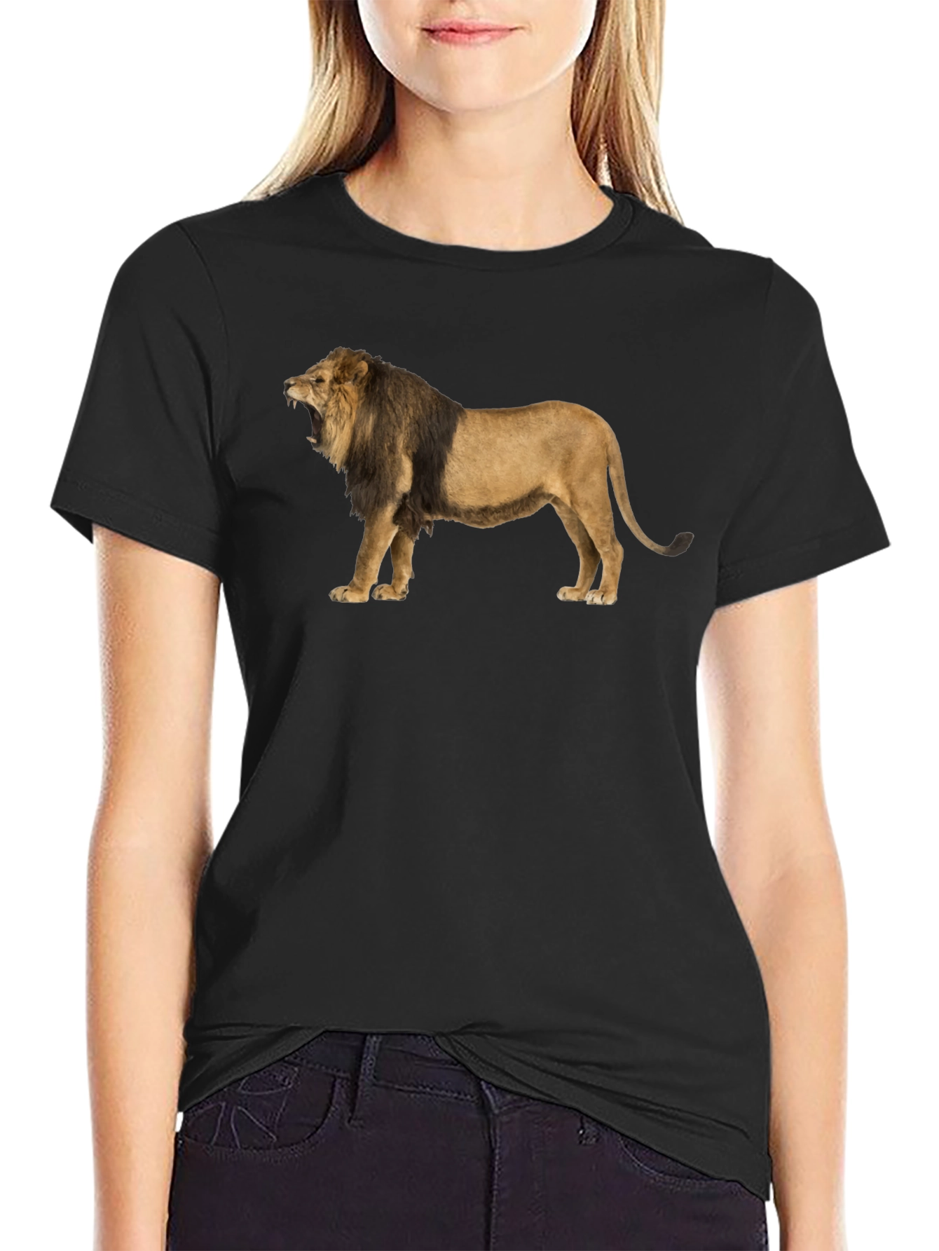 Black Lion Graphic Tee - Mens Black T-Shirt view 2