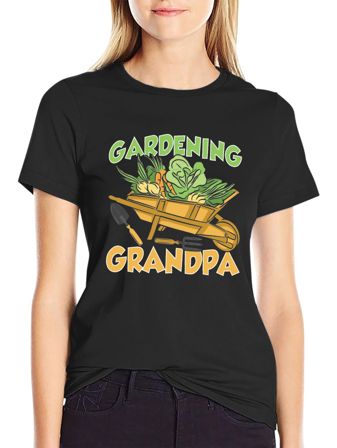Black Gardening Grandpa T-Shirt - Gardener Gift view 2