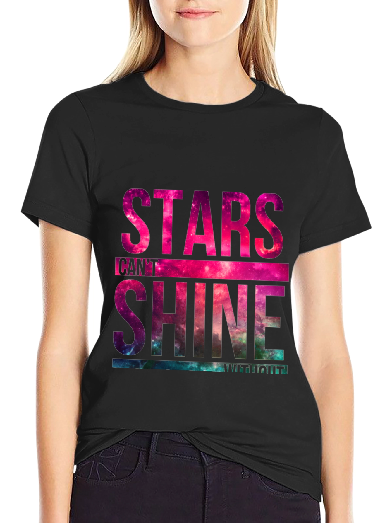 Black Stars Can't Shine T-Shirt view 2