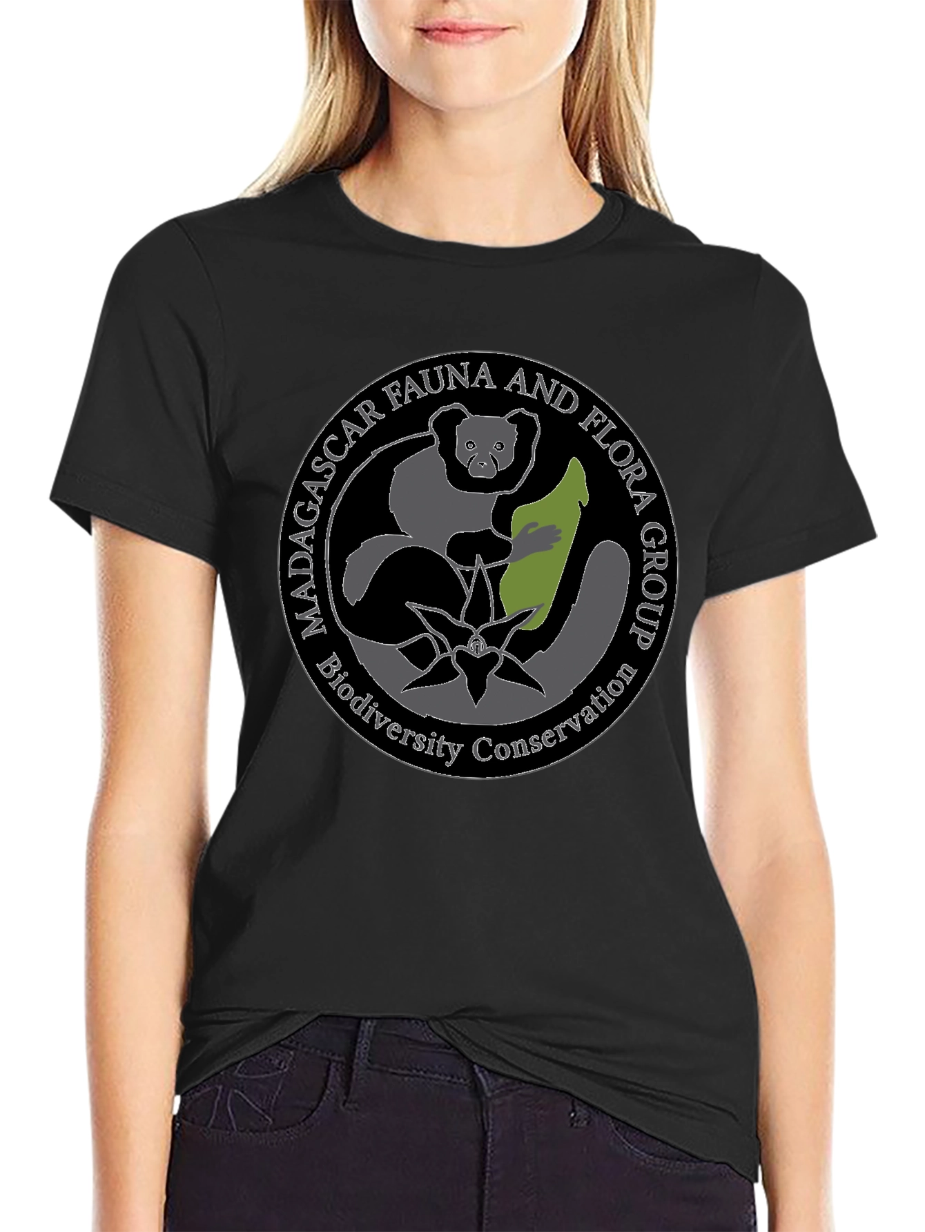 Black Fauna & Flora Group Biodiversity Conservation Tee view 2
