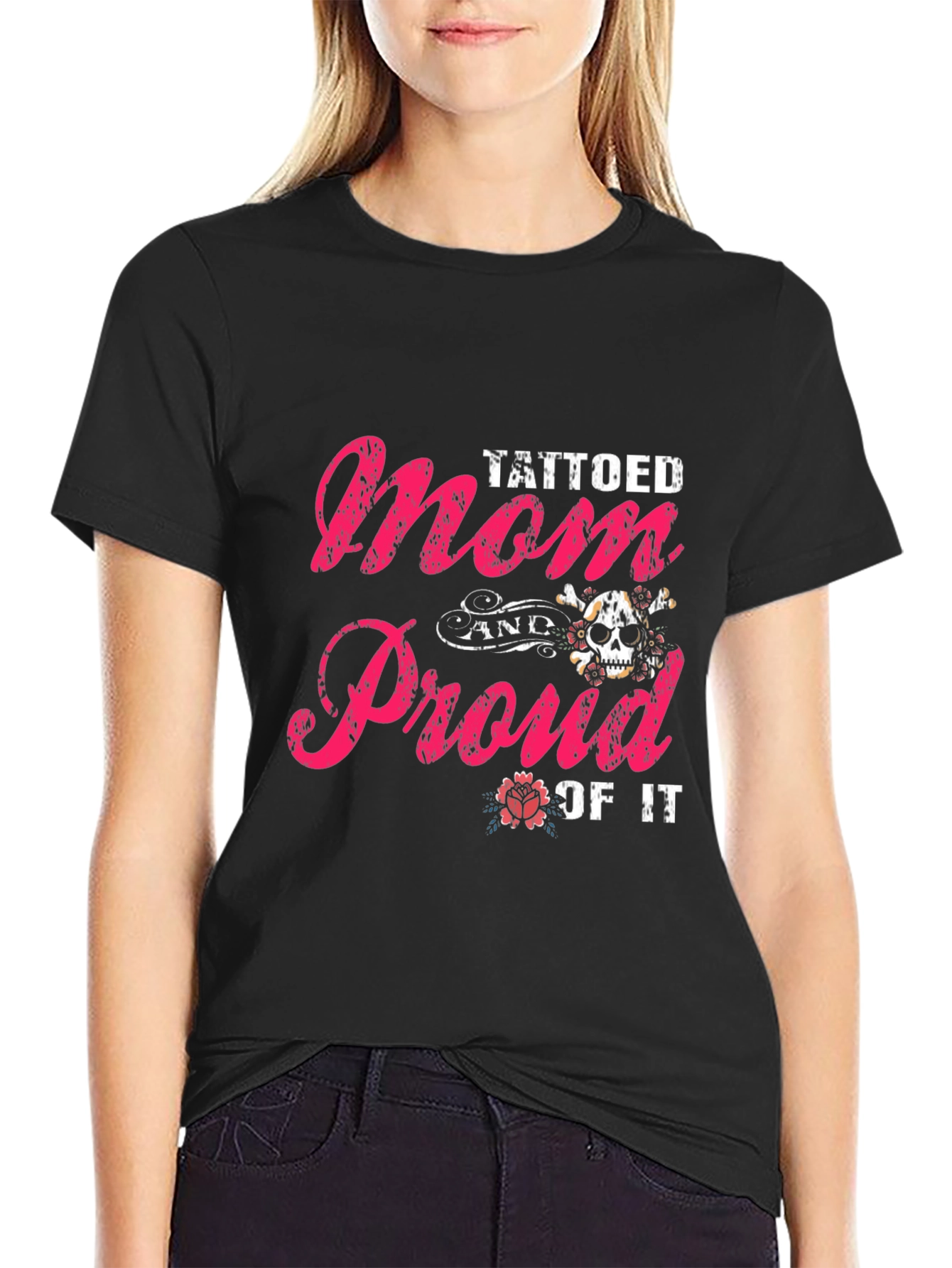 Tattooed Mom & Proud T-Shirt - Black - 2