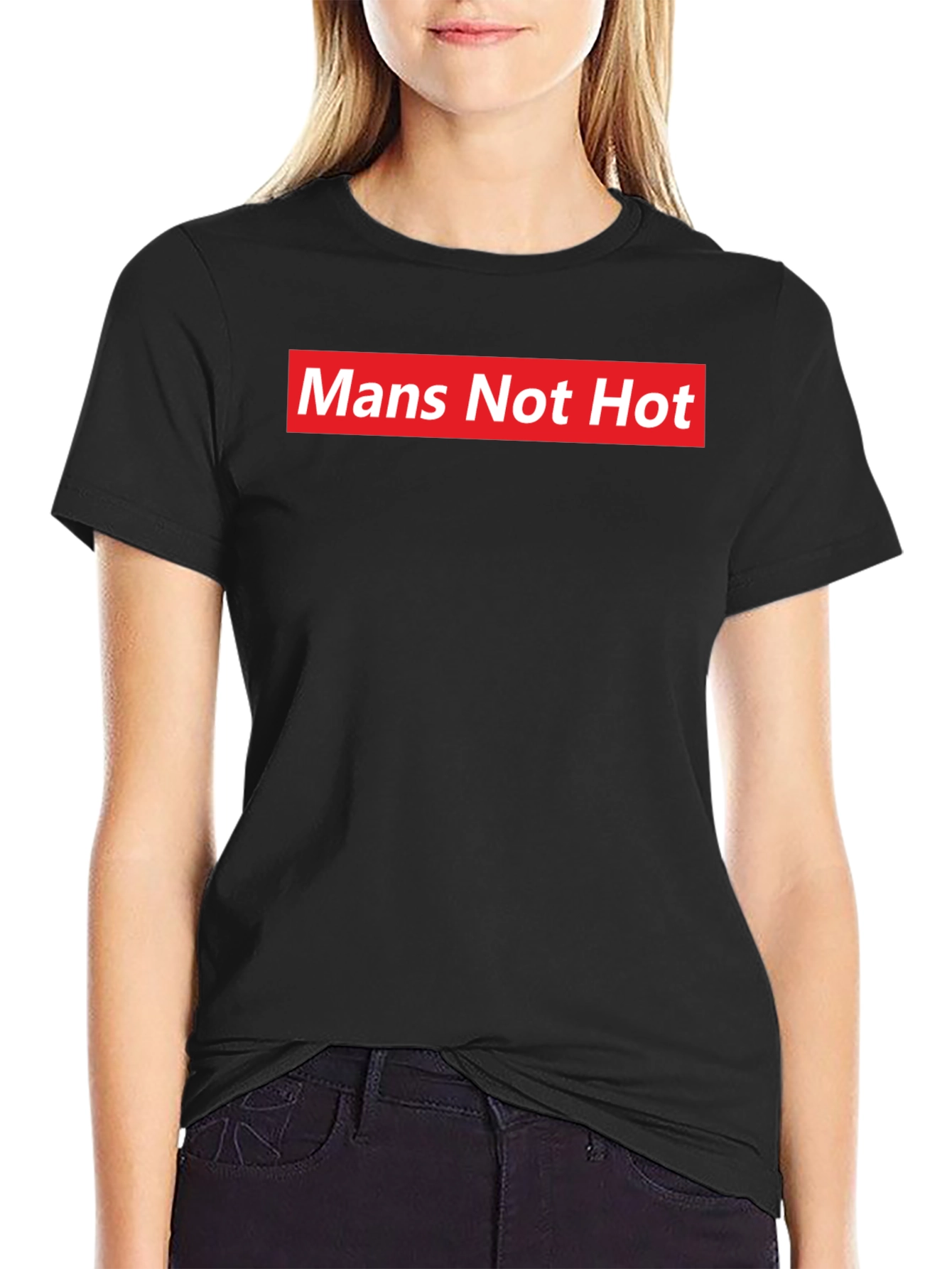 Black Mans Not Hot T-Shirt - Bold Statement Tee view 2