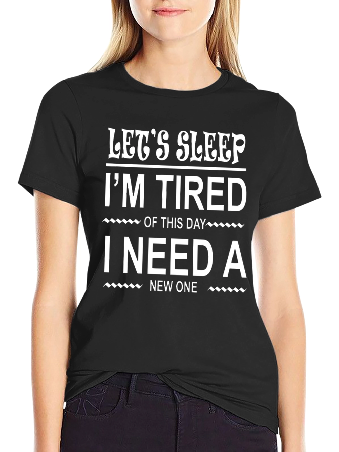 Let's Sleep I'm Tired Graphic T-Shirt - 2