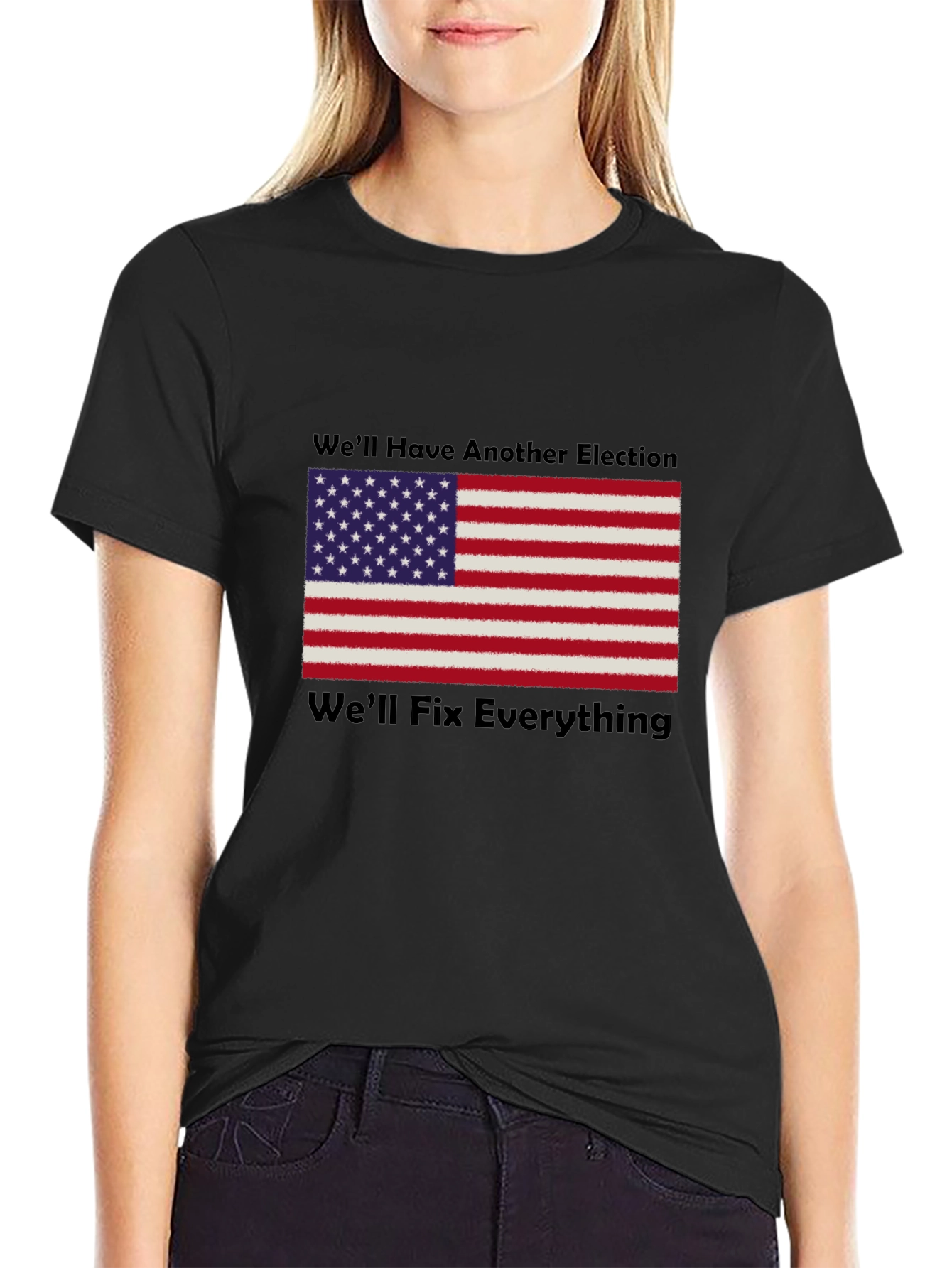 Black Patriotic Election Fix T-Shirt view 2
