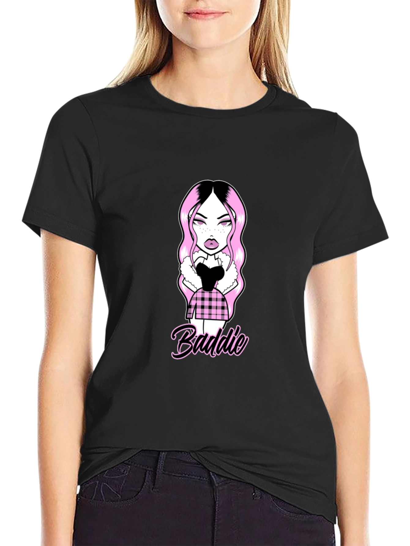 Black Baddie Girl Graphic Tee view 2