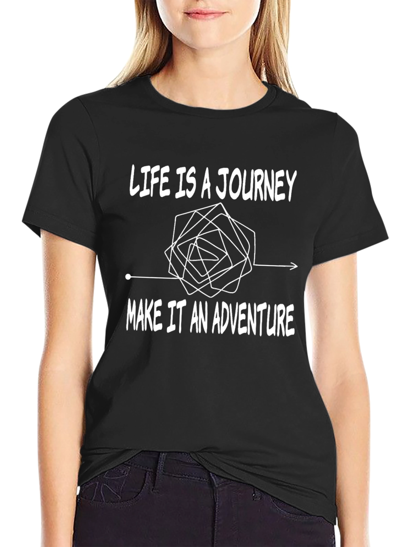 Black Life is a Journey T-Shirt view 2
