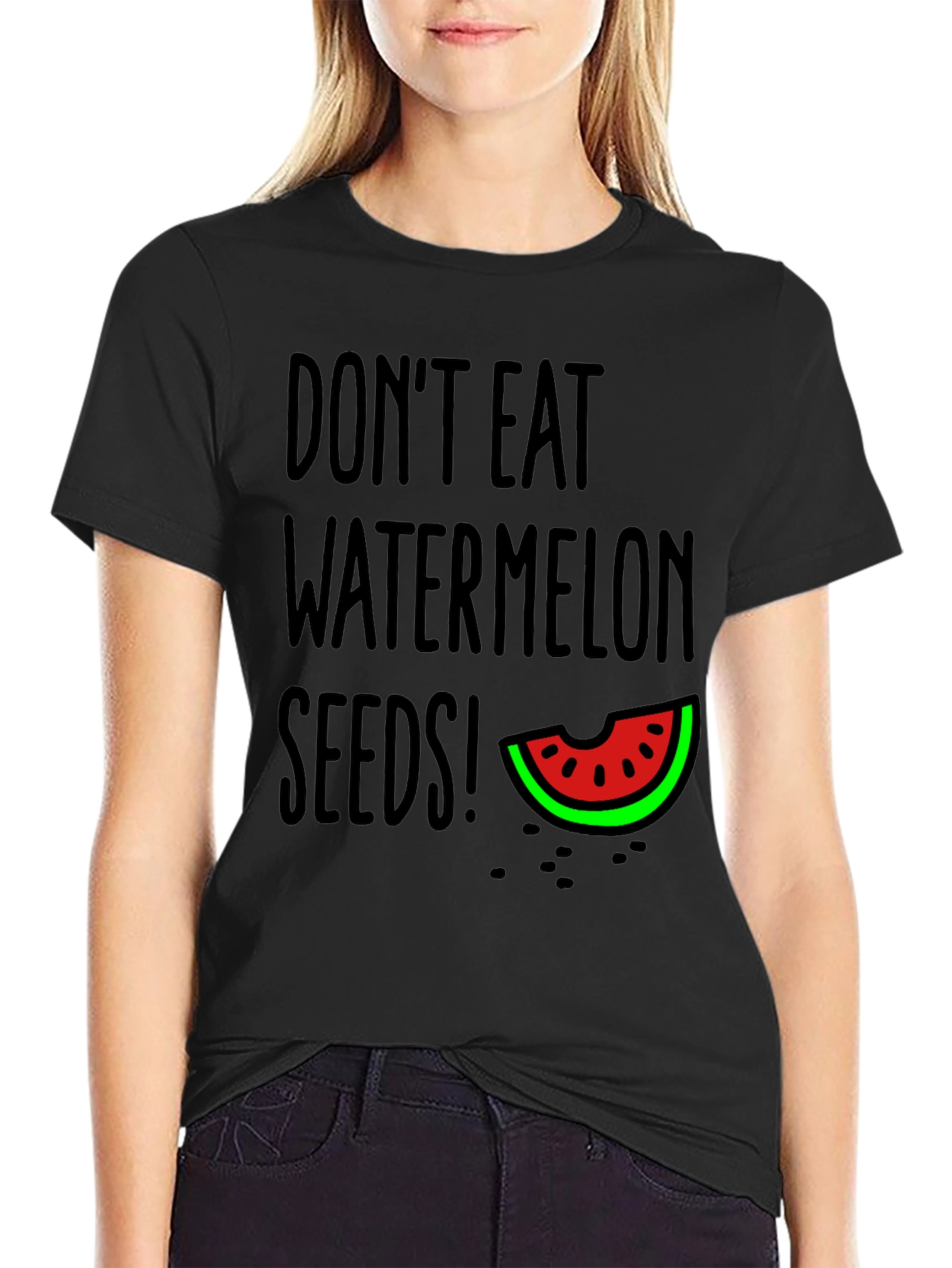 Black Don't Eat Watermelon Seeds T-Shirt view 2