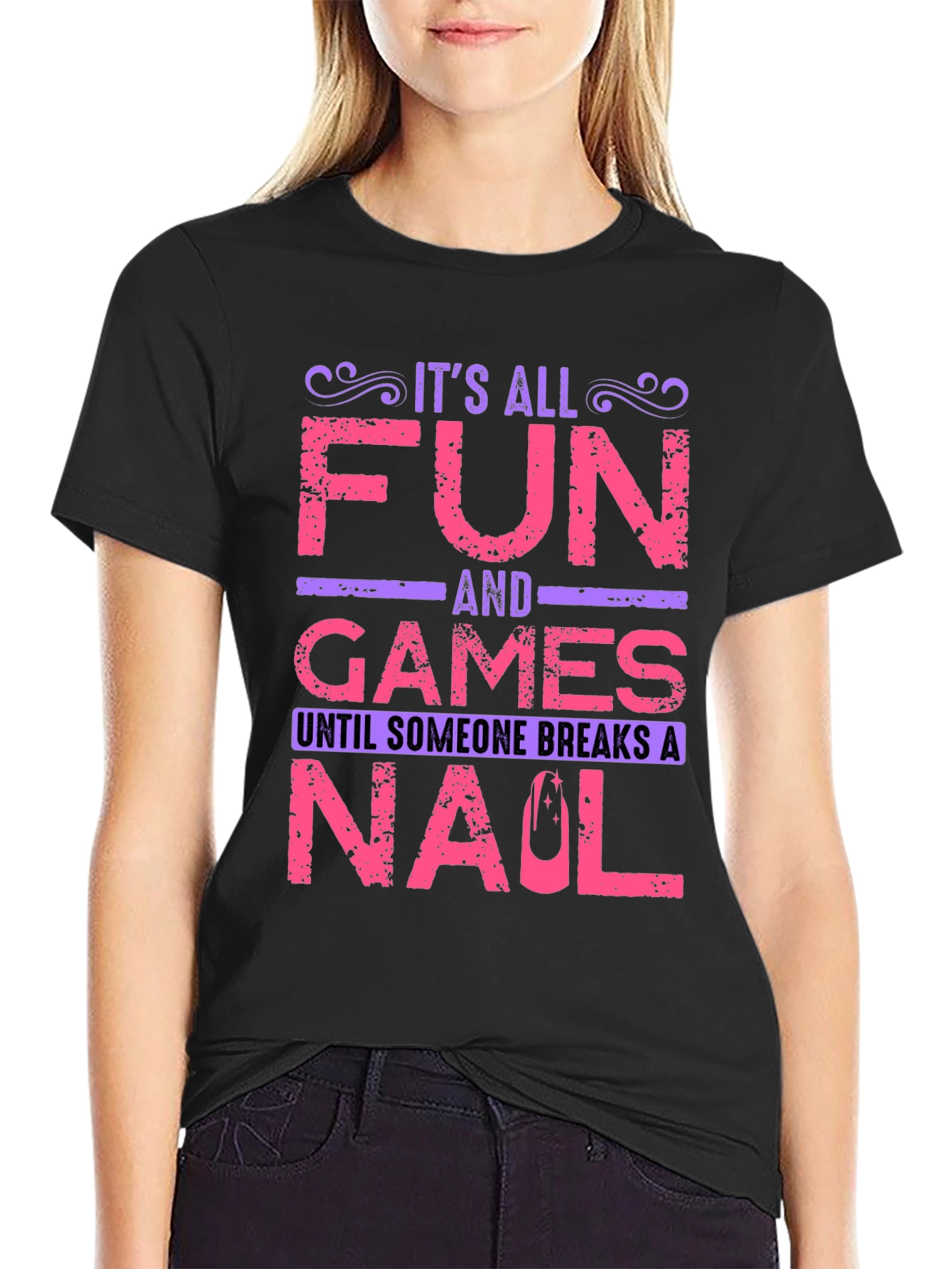 Black Fun and Games T-Shirt view 2