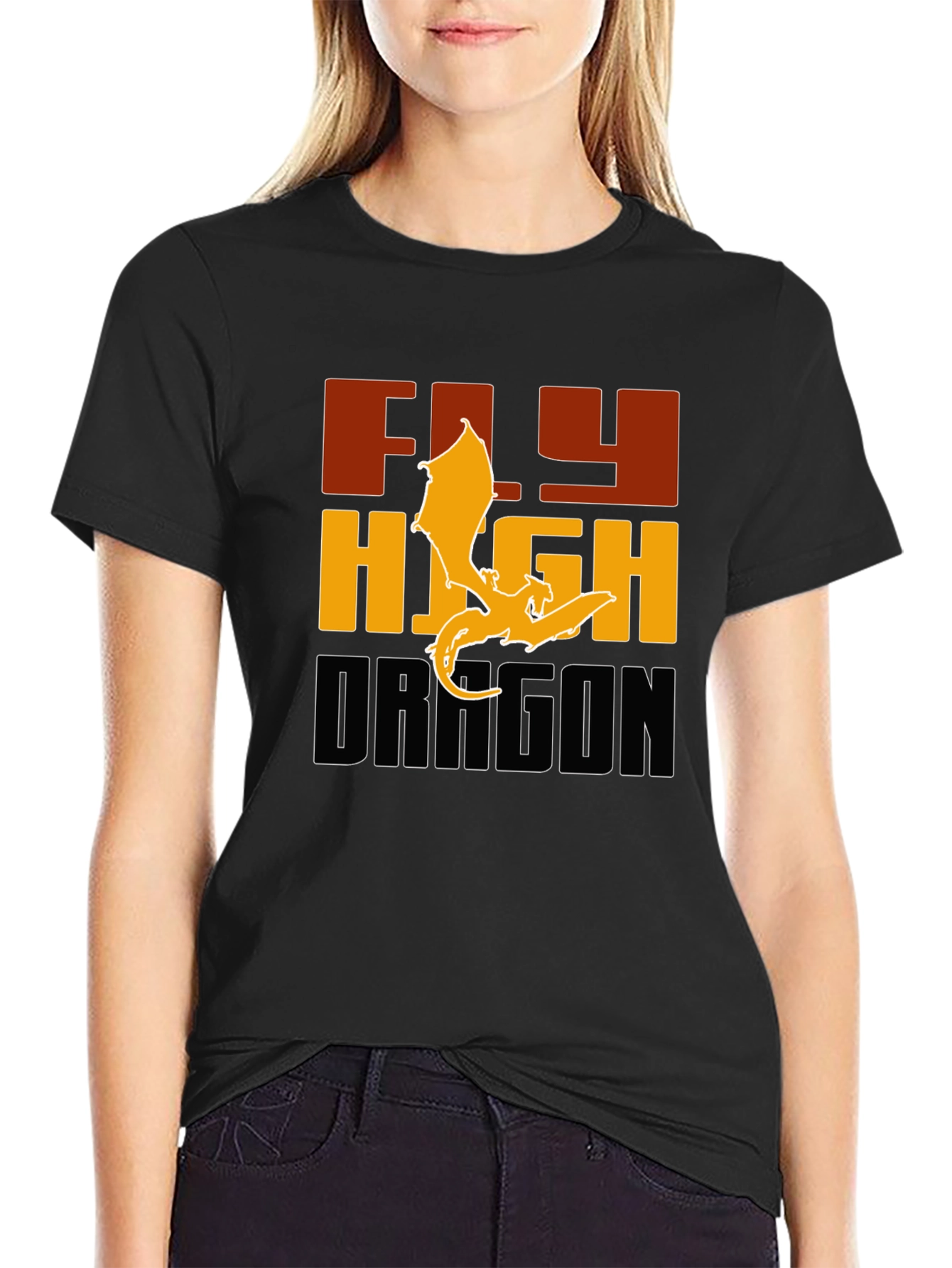 Black Fly High Dragon Graphic Tee - Bold & Stylish view 2
