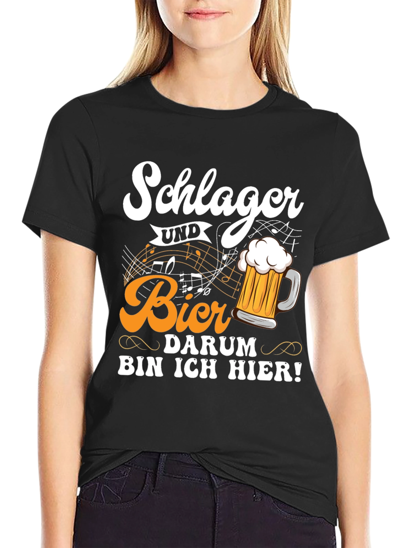 Black Schlager Und Bier T-Shirt view 2